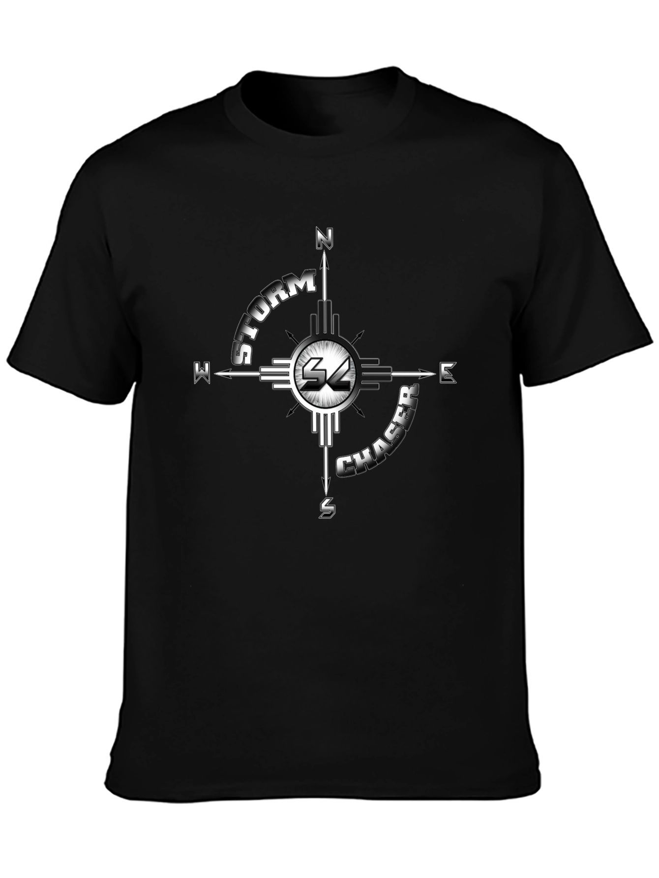 Storm Chaser Compass Graphic Tee - Black