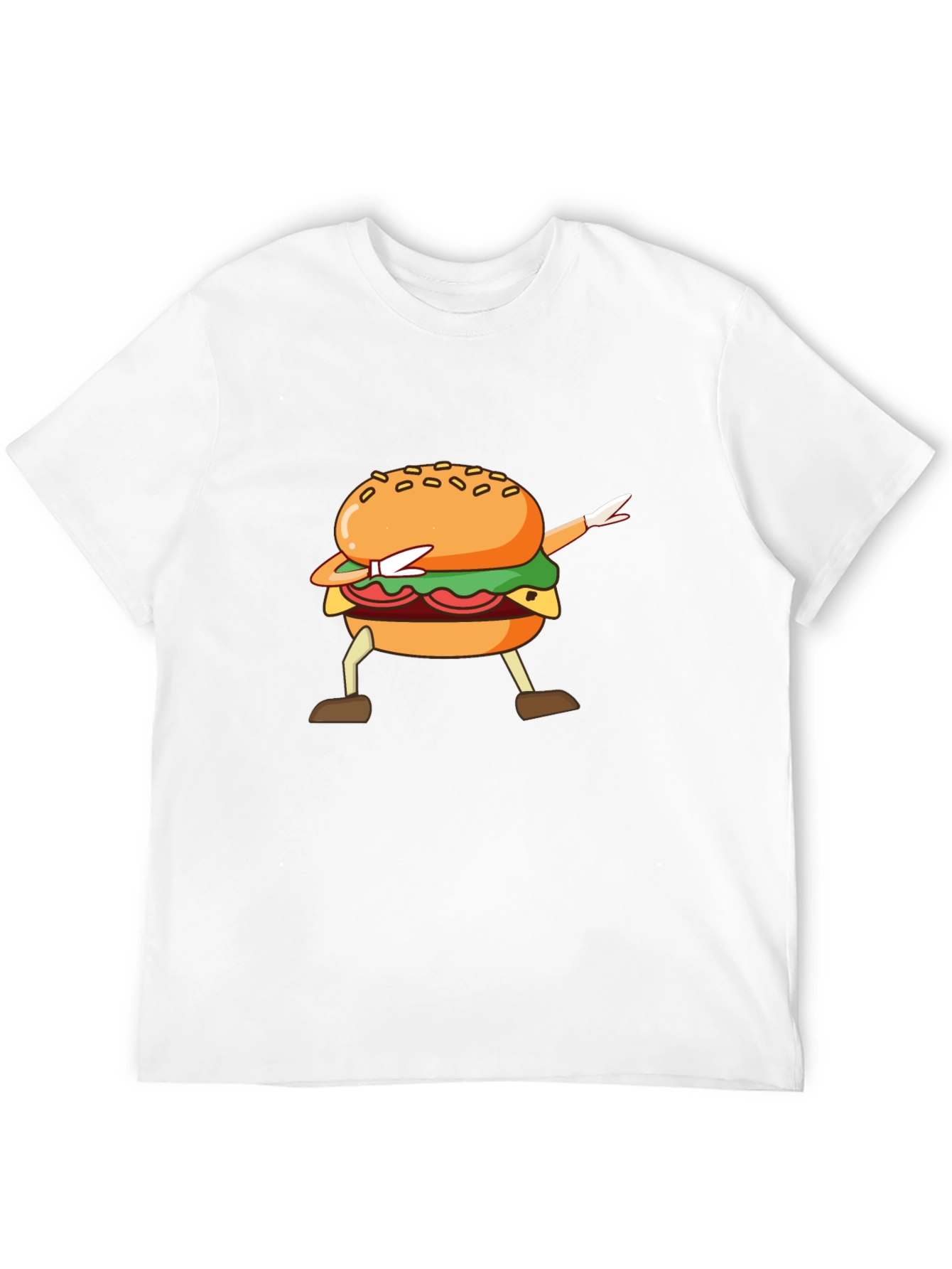 Dabbing Burger Black T-Shirt - Unique Design