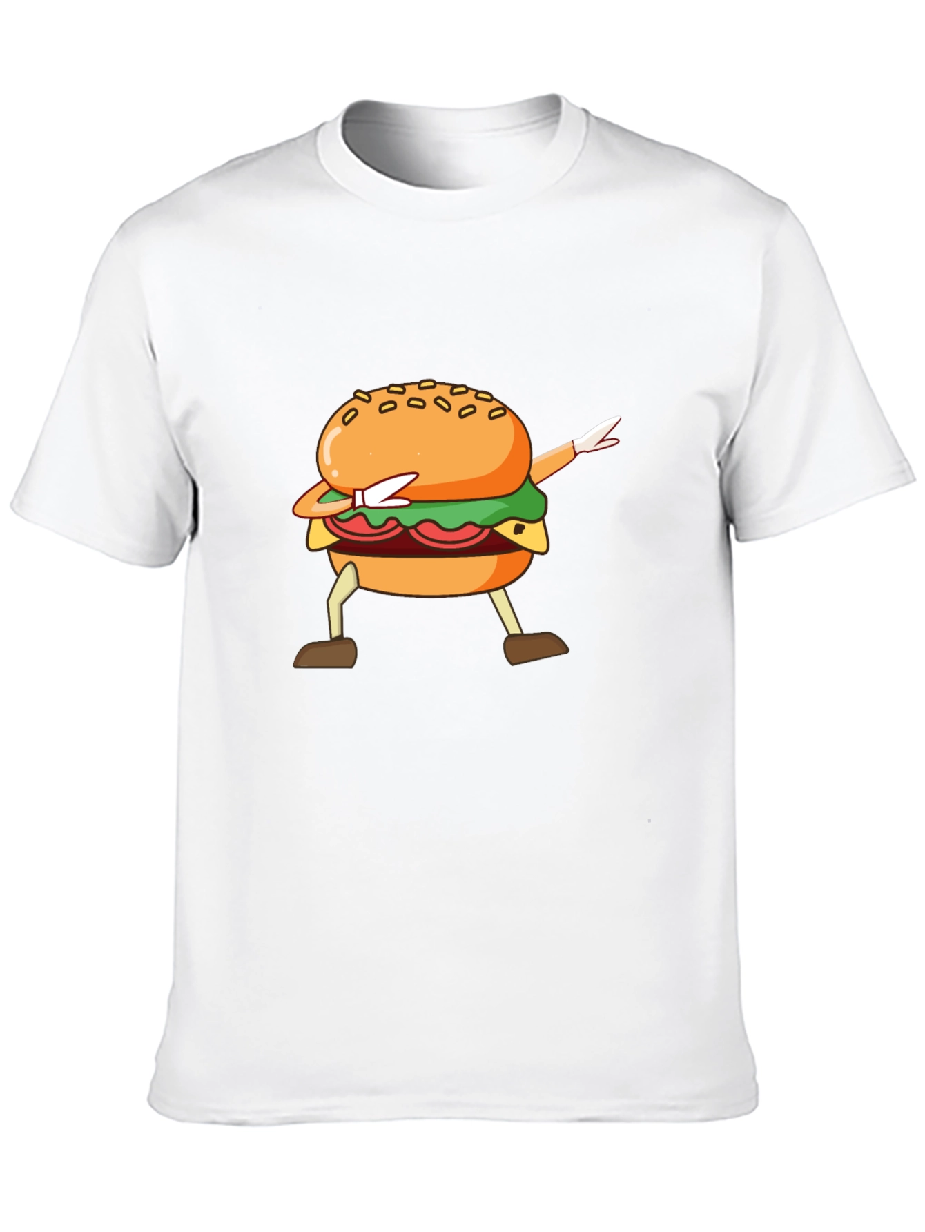 Dabbing Burger Black T-Shirt - Unique Design