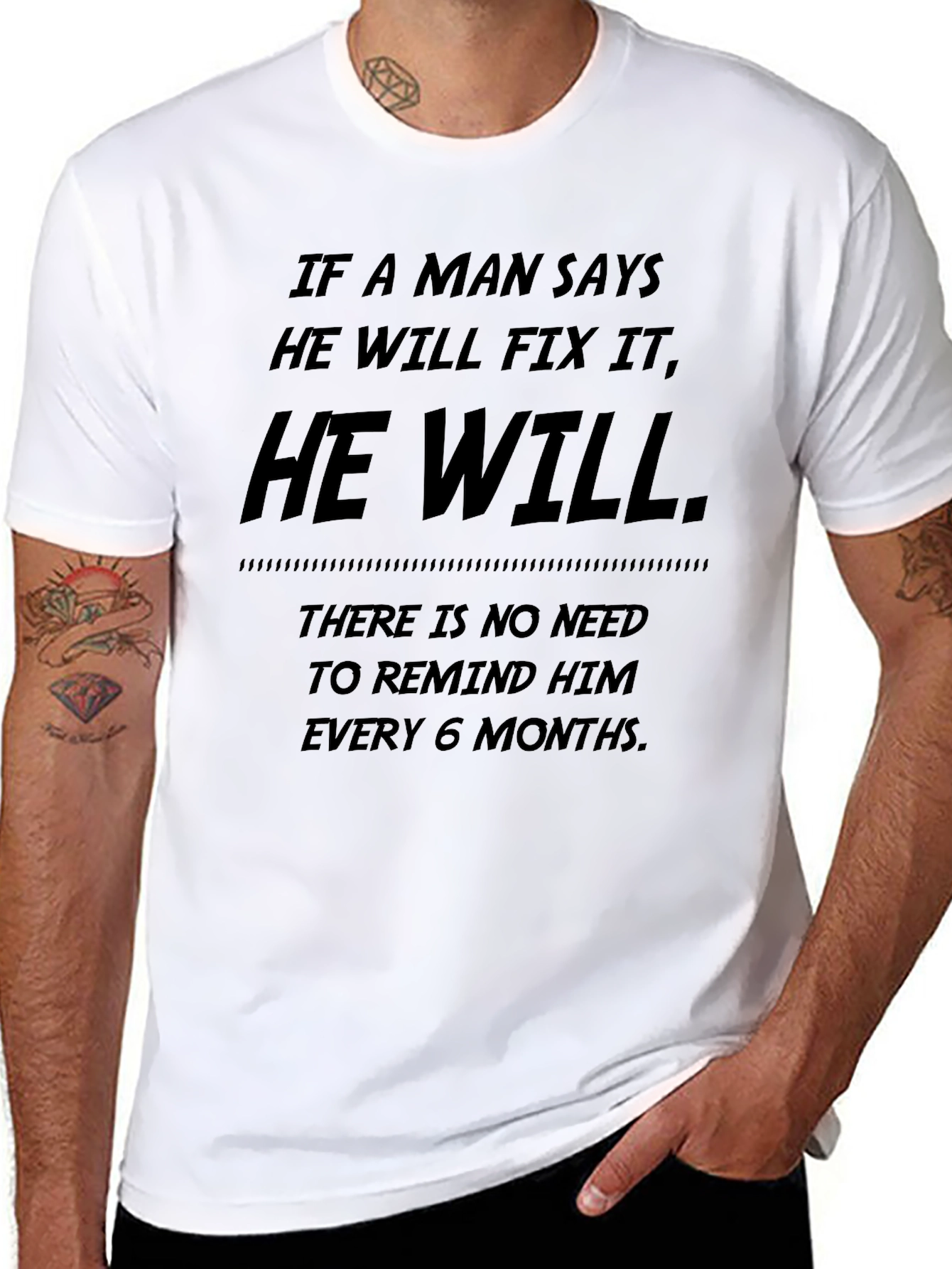 Mens He Will Fix It Graphic T-Shirt