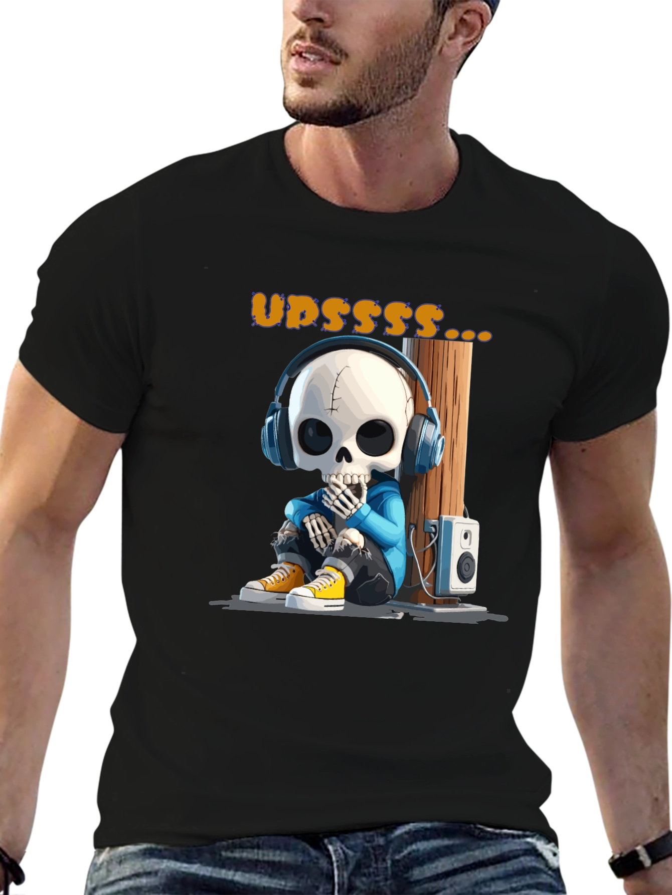 Skeleton DJ Graphic Tee - Updsss... Style