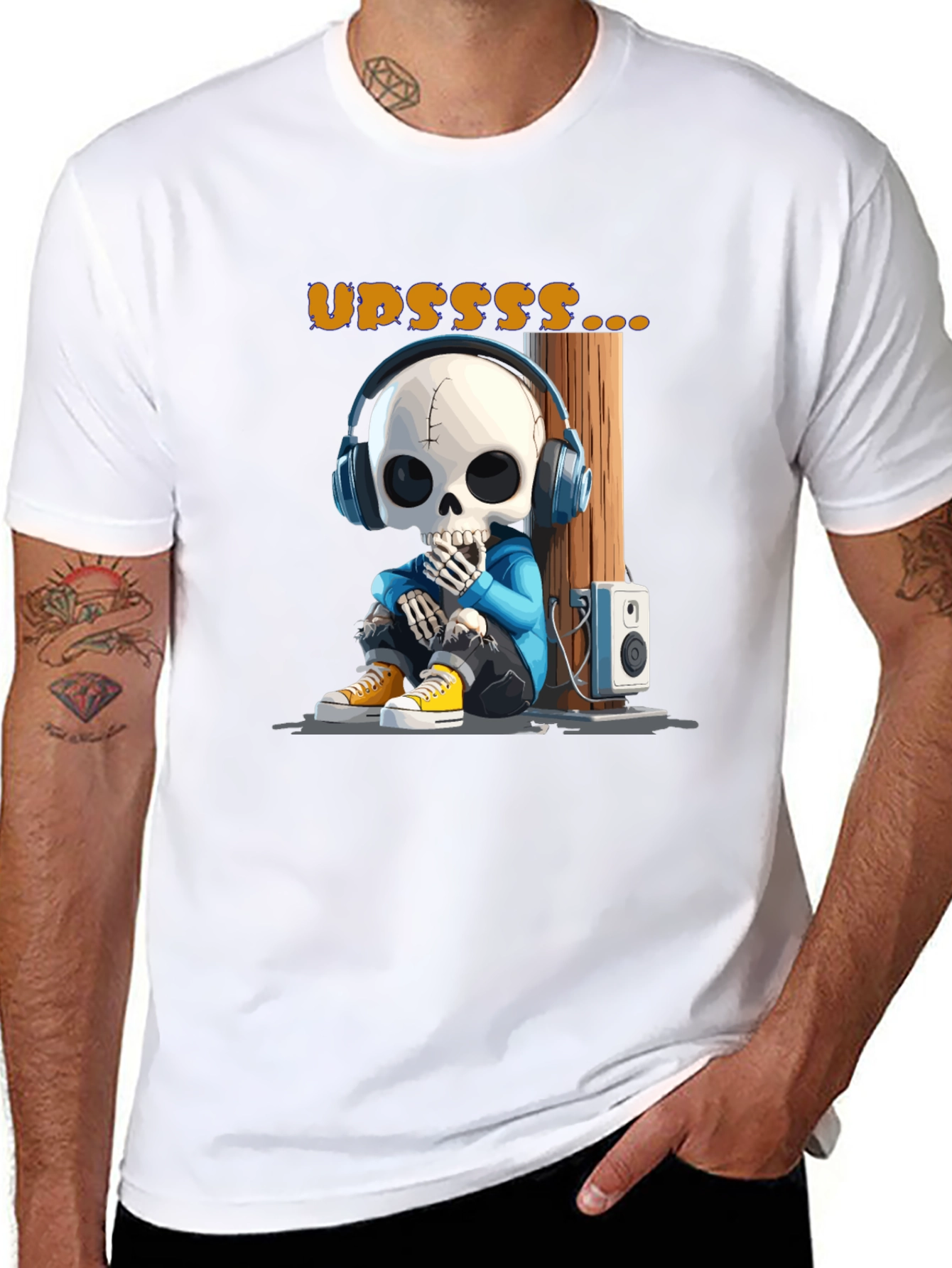 Skeleton DJ Graphic Tee - Updsss... Style