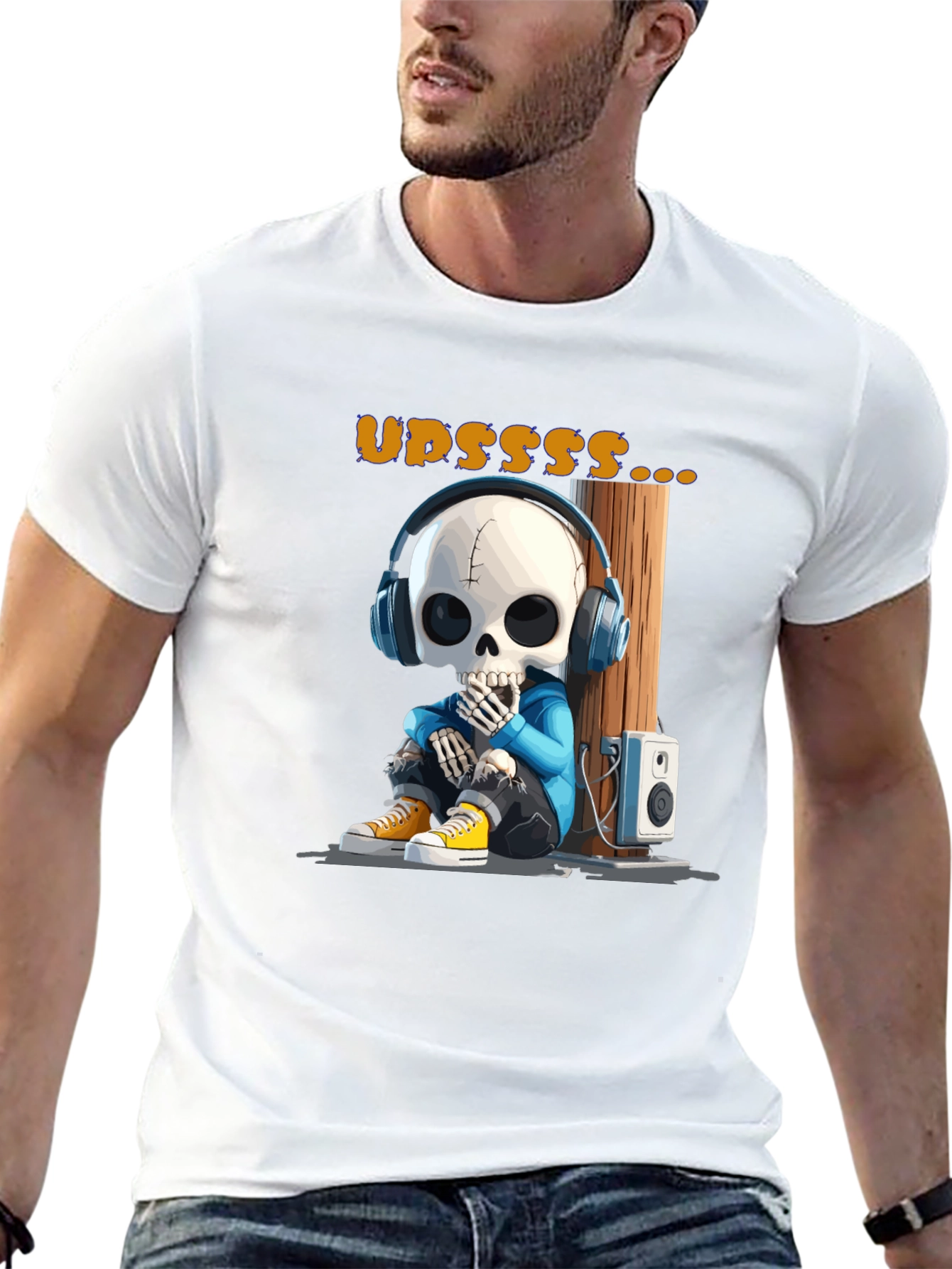 Skeleton DJ Graphic Tee - Updsss... Style