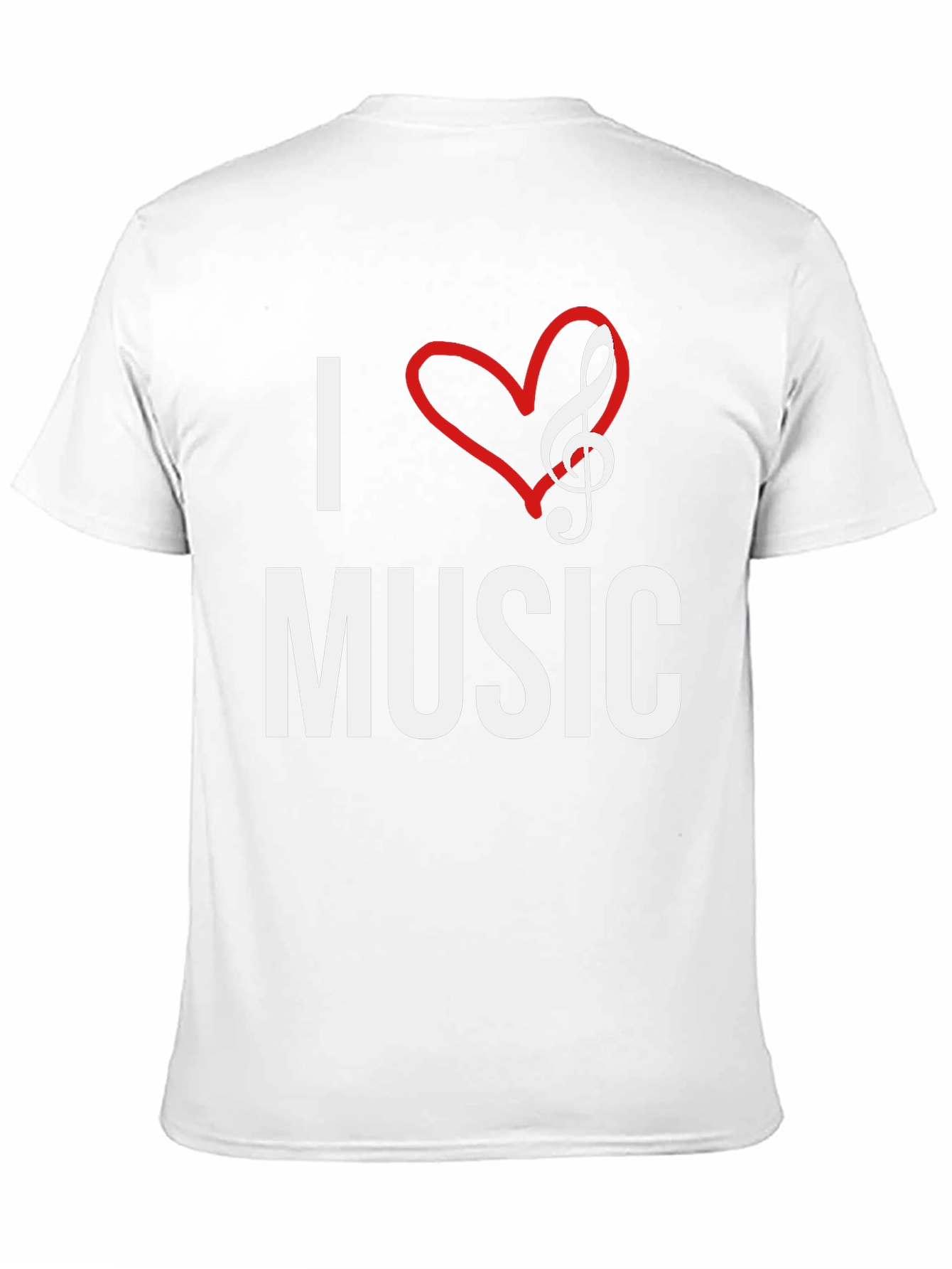 I Love Music Graphic Tee - Black Cotton T-Shirt