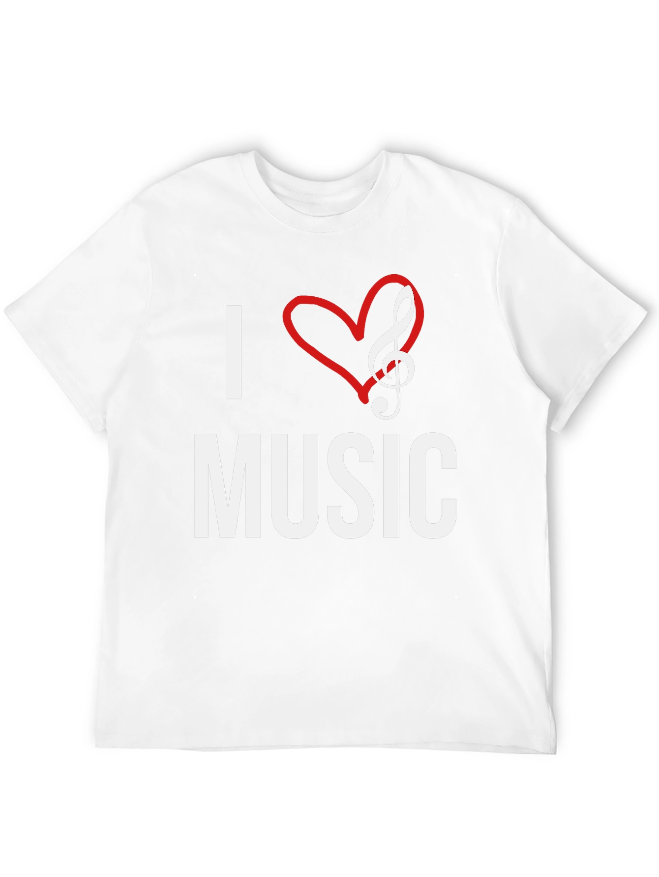 I Love Music Graphic Tee - Black Cotton T-Shirt