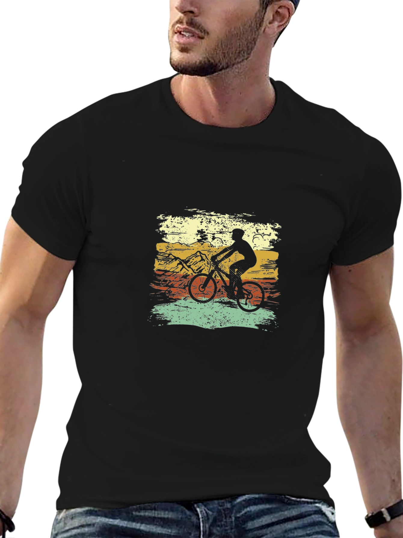 Retro Mountain Biker Graphic Tee