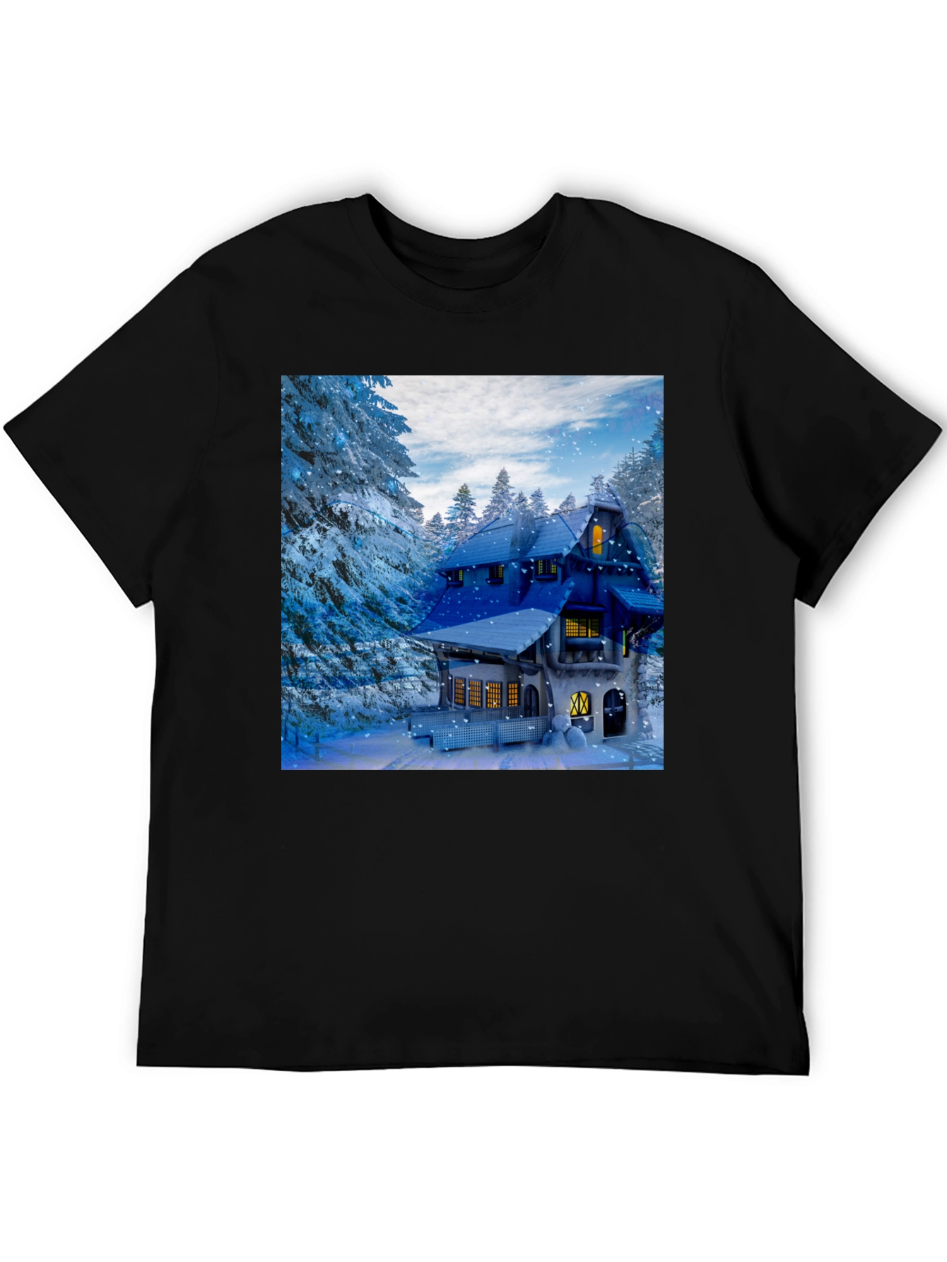 Winter Cabin Graphic T-Shirt