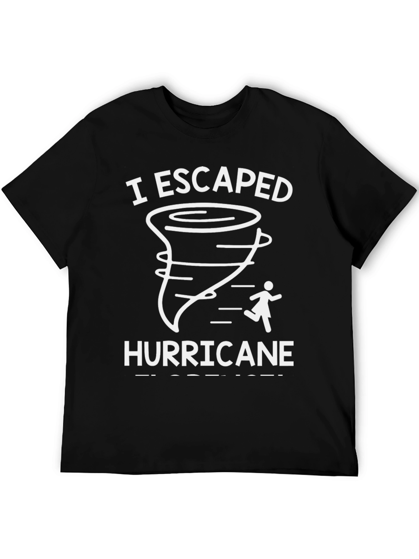 I Escaped Hurricane Tee - Black Cotton Graphic T-Shirt