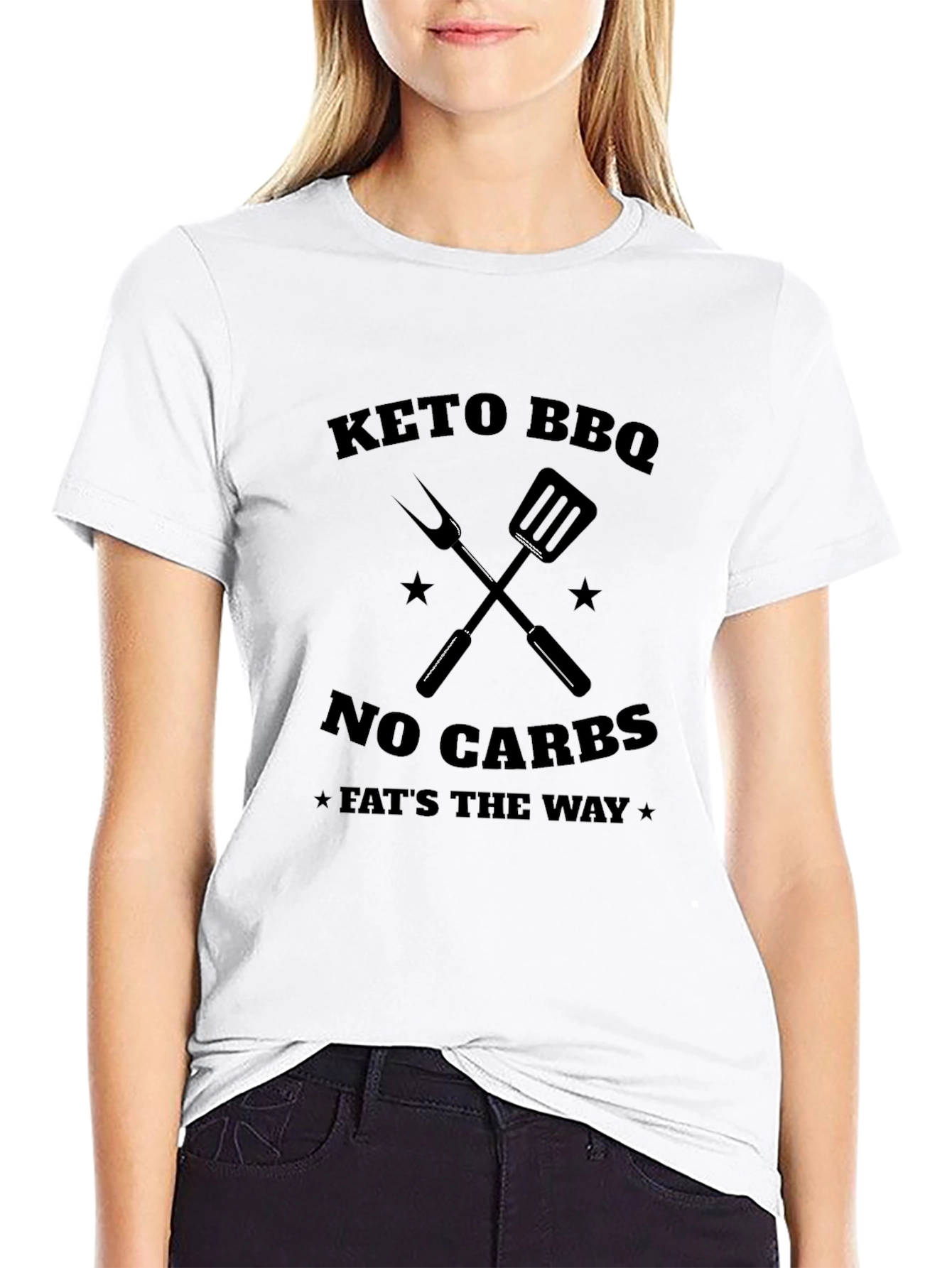 Keto BBQ T-Shirt - No Carbs Fats The Way