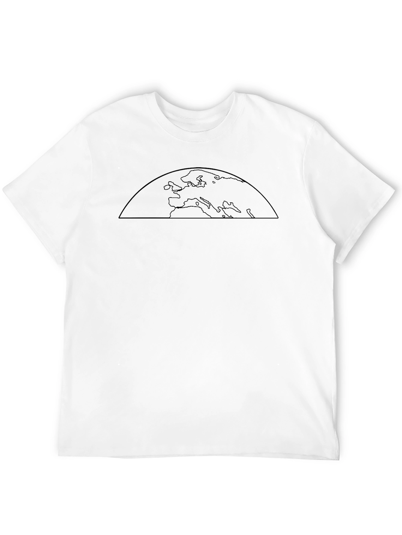 Earth Outline Graphic Tee - Minimalist Style