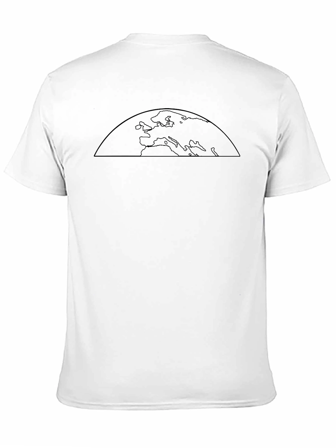 Earth Outline Graphic Tee - Minimalist Style