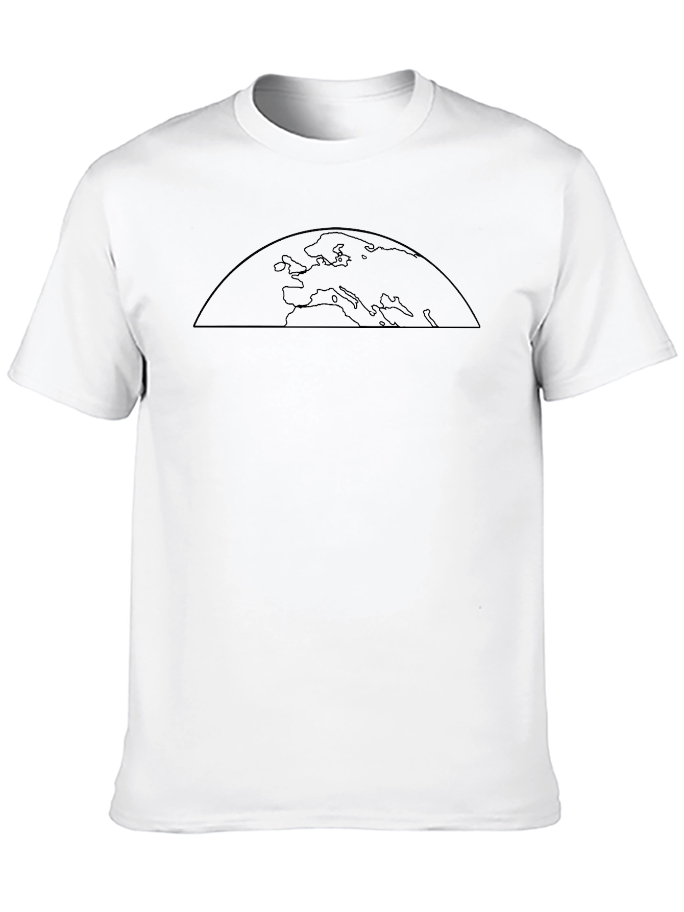 Earth Outline Graphic Tee - Minimalist Style