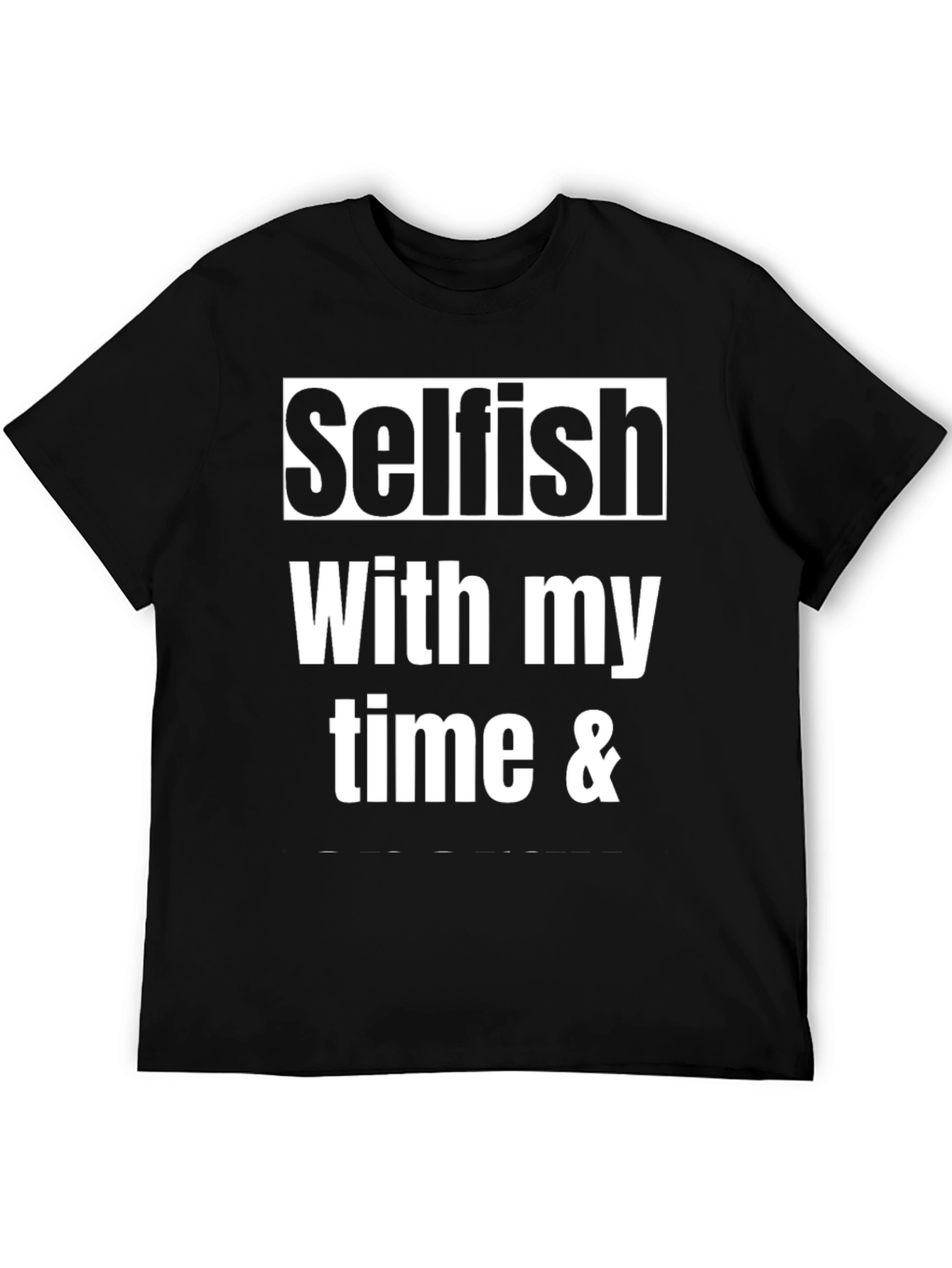 Selfish Time Black Graphic Tee
