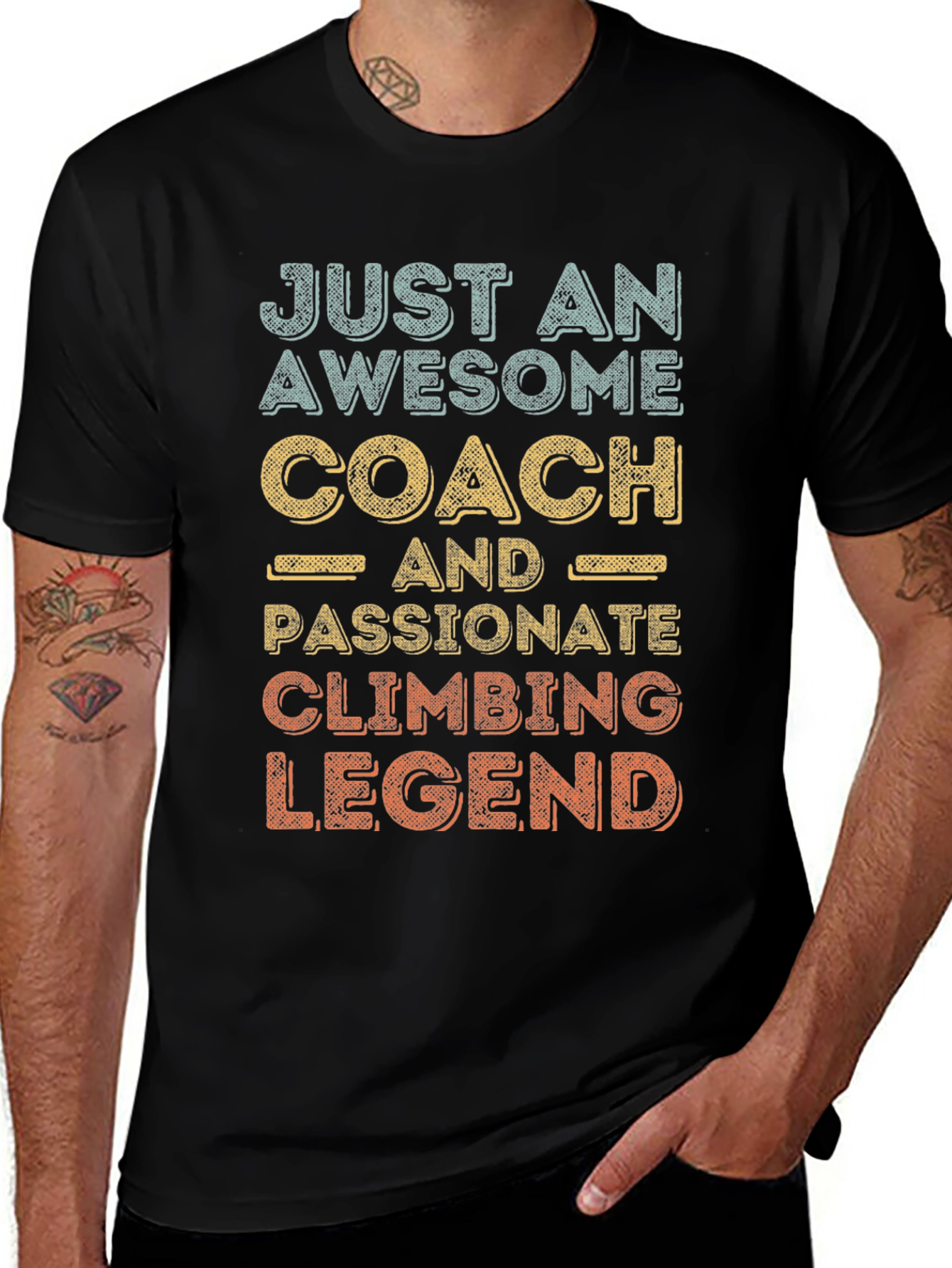 Awesome Coach Climbing Legend Graphic Tee