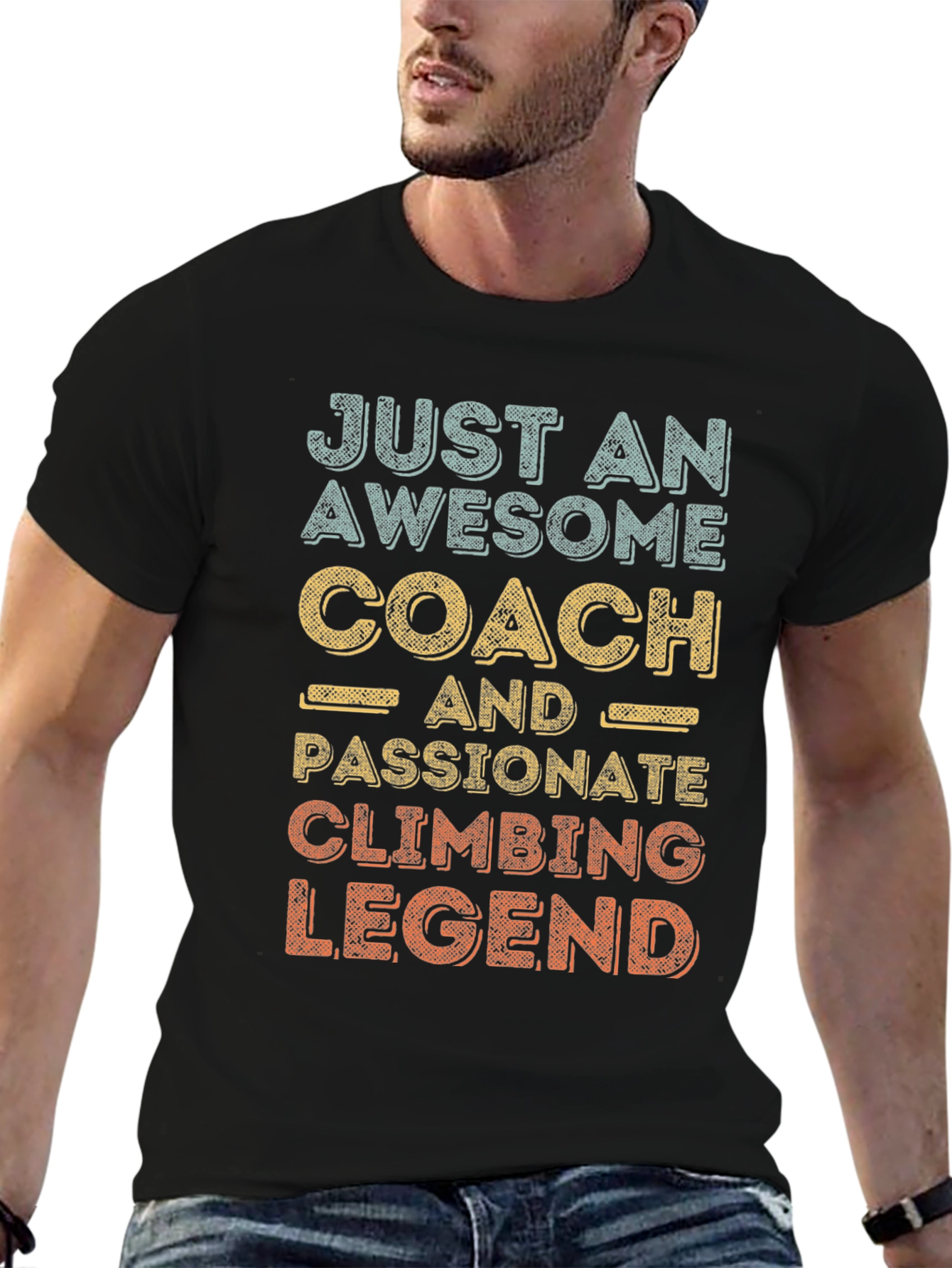 Awesome Coach Climbing Legend Graphic Tee