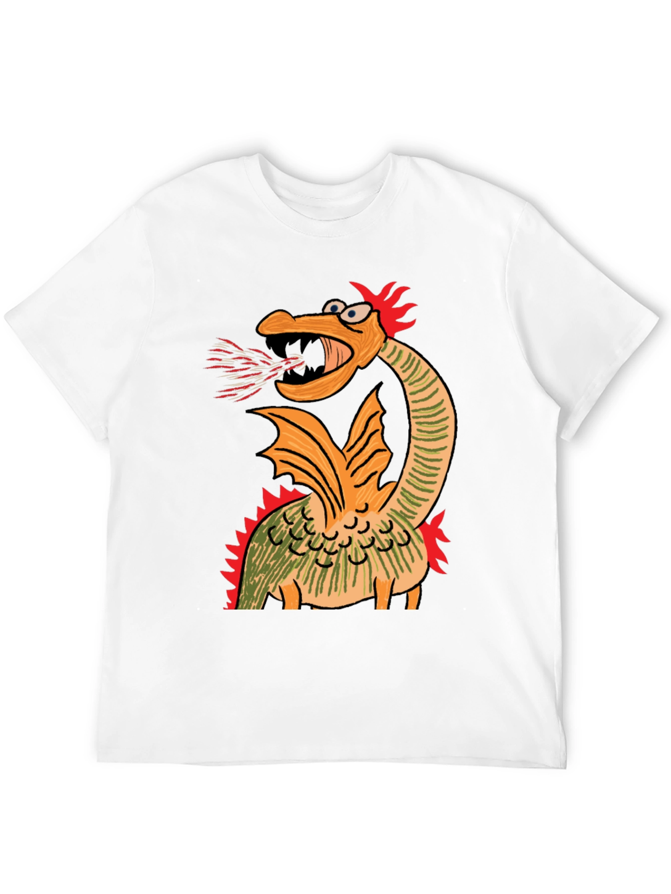 Cartoon Dragon Graphic Tee - Quirky Design