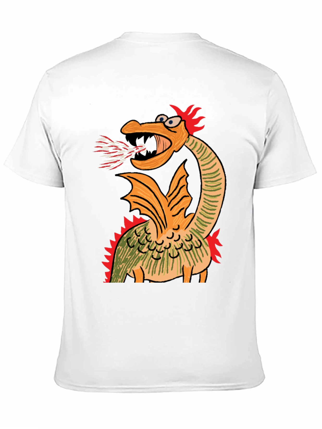 Cartoon Dragon Graphic Tee - Quirky Design