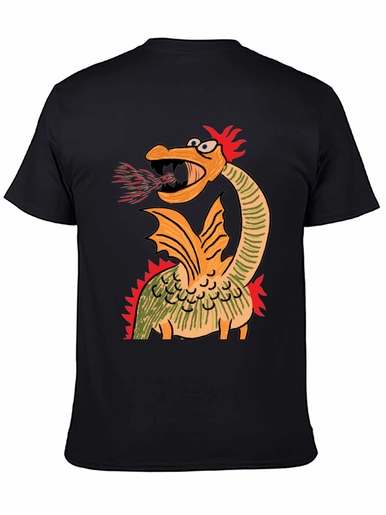 Cartoon Dragon Graphic Tee - Quirky Design