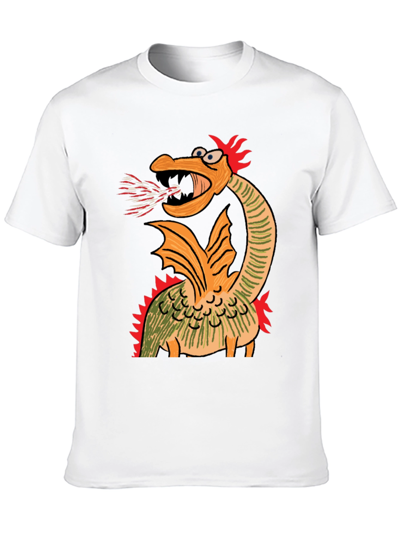 Cartoon Dragon Graphic Tee - Quirky Design