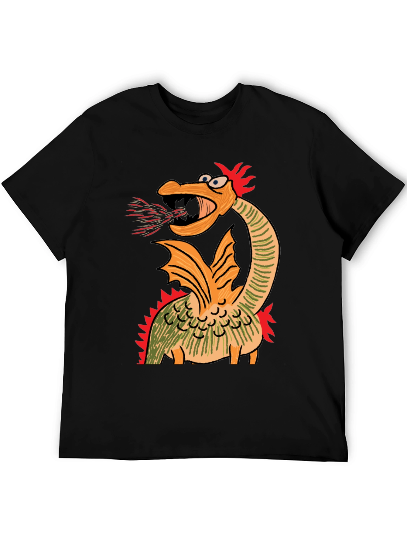 Cartoon Dragon Graphic Tee - Quirky Design