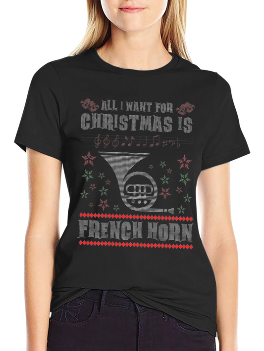 French Horn Christmas T-Shirt