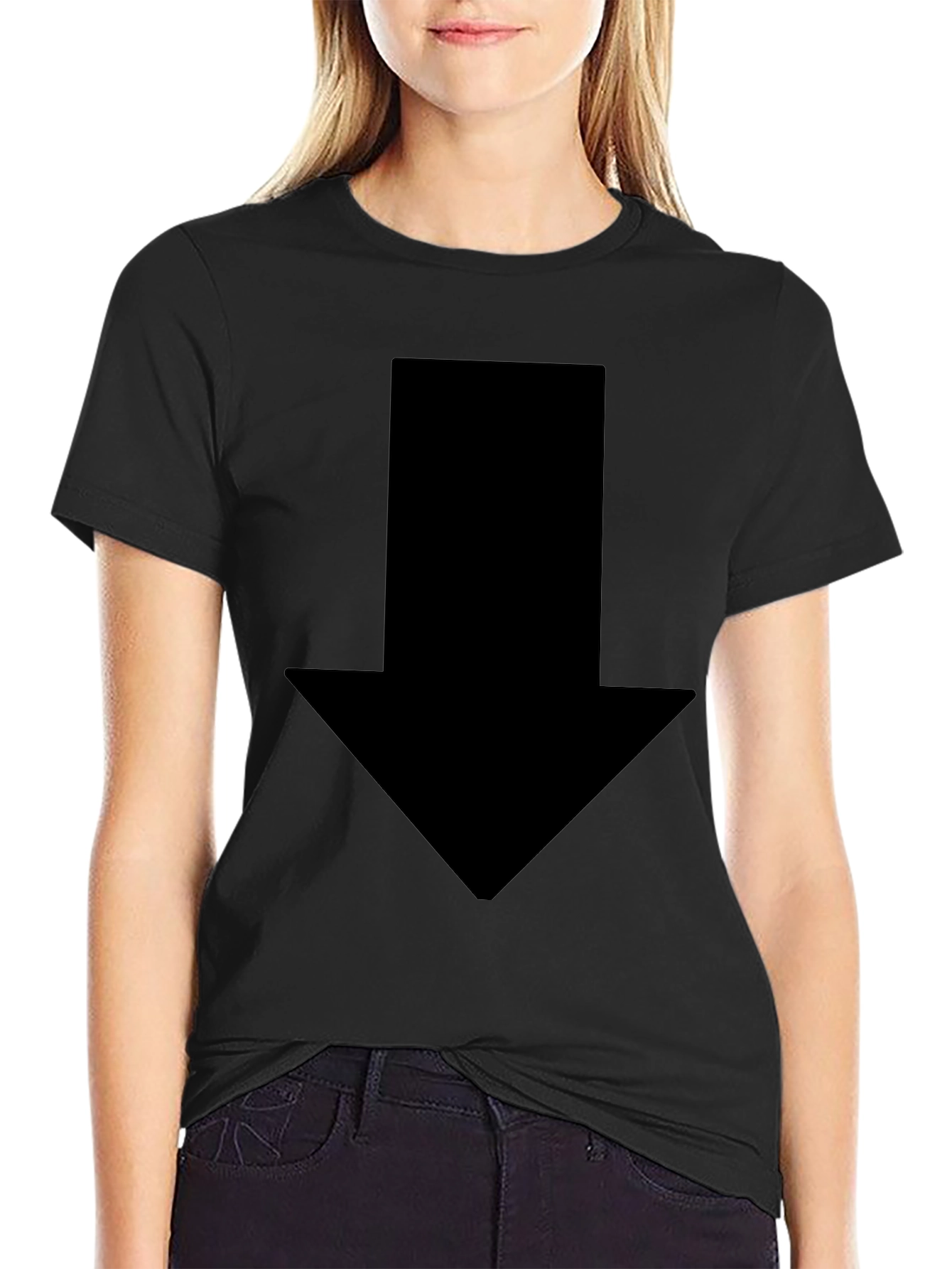 Mens Black Arrow Graphic Tee - Casual Style