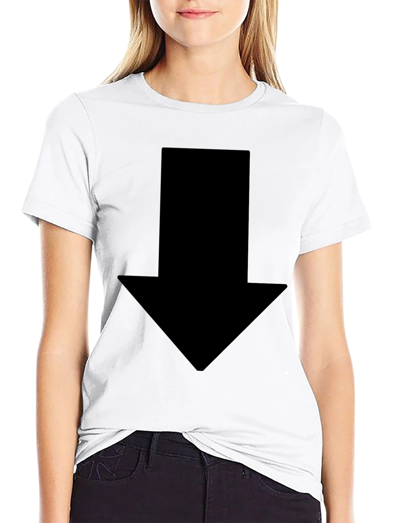 Mens Black Arrow Graphic Tee - Casual Style