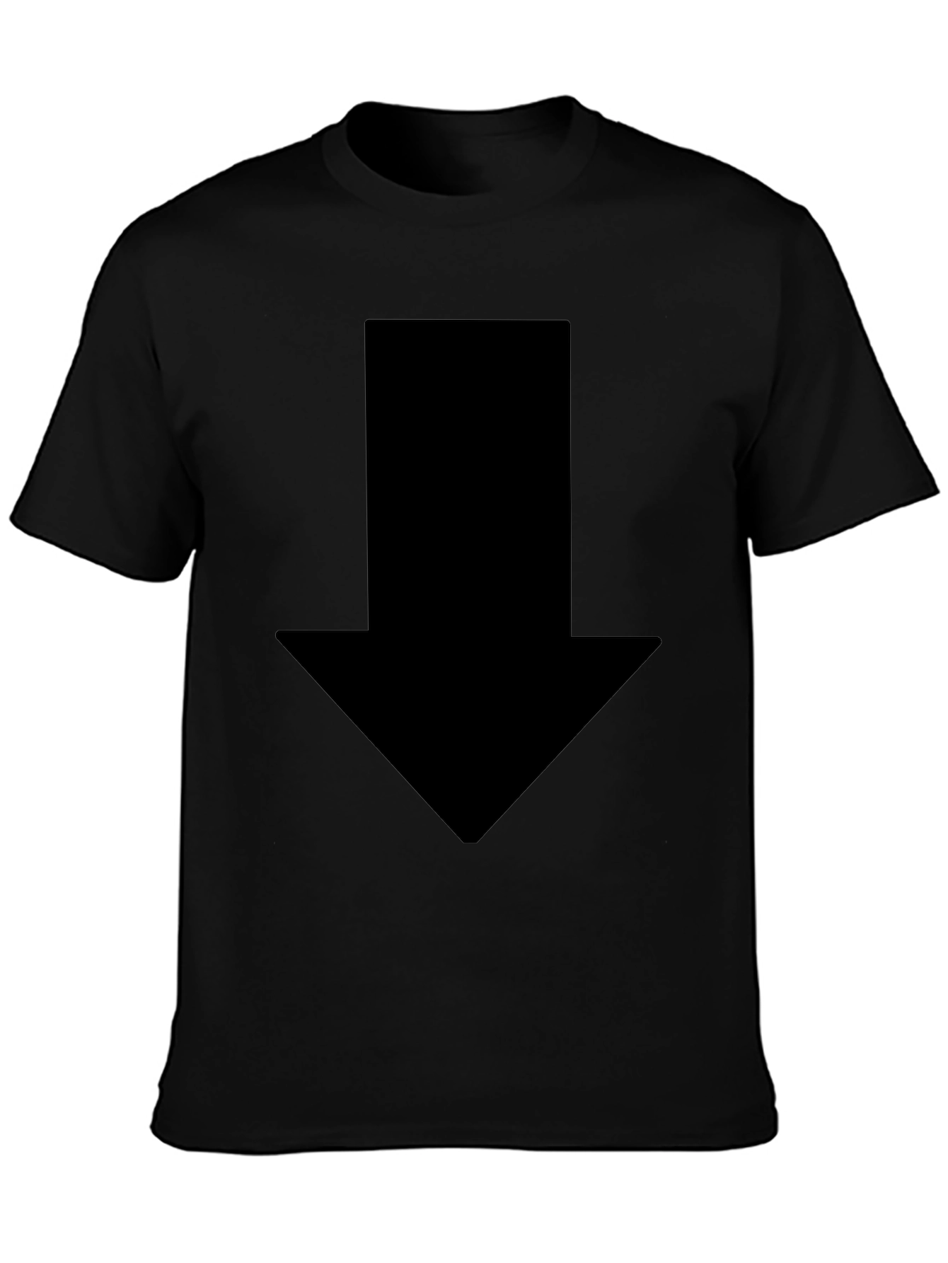 Mens Black Arrow Graphic Tee - Casual Style