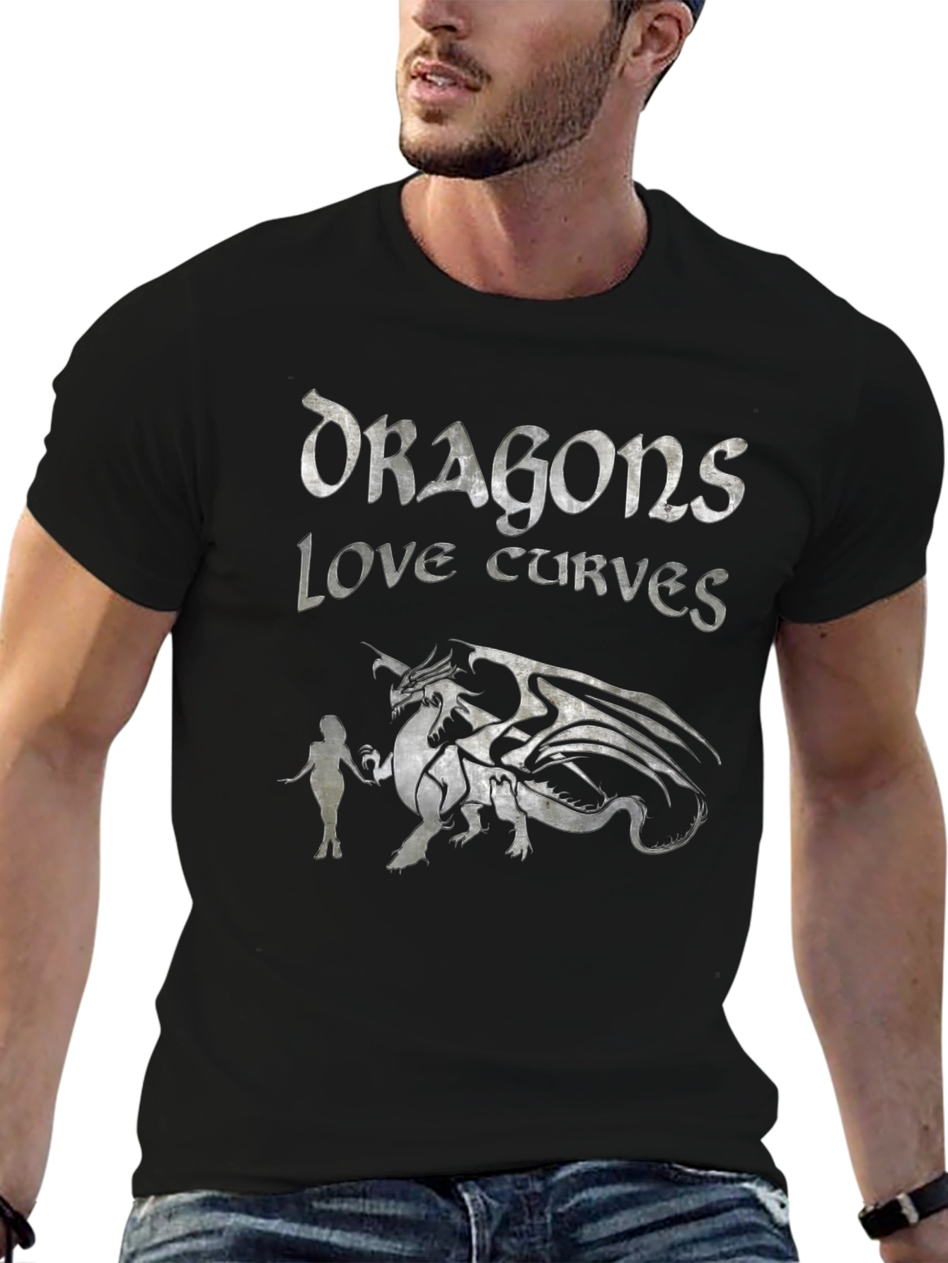 Dragons Love Curves Graphic Tee