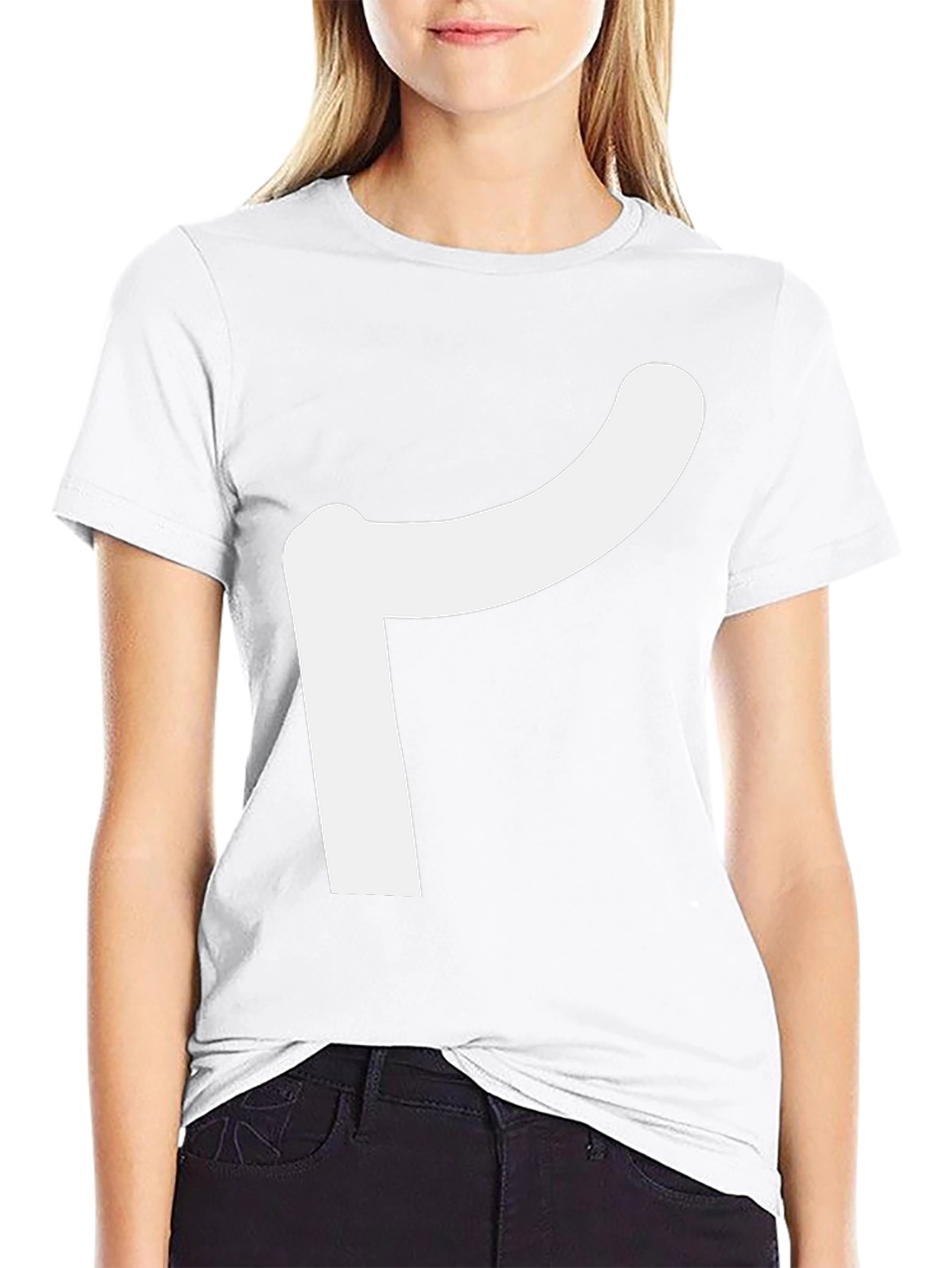 Modern Black Tee with Abstract White Design