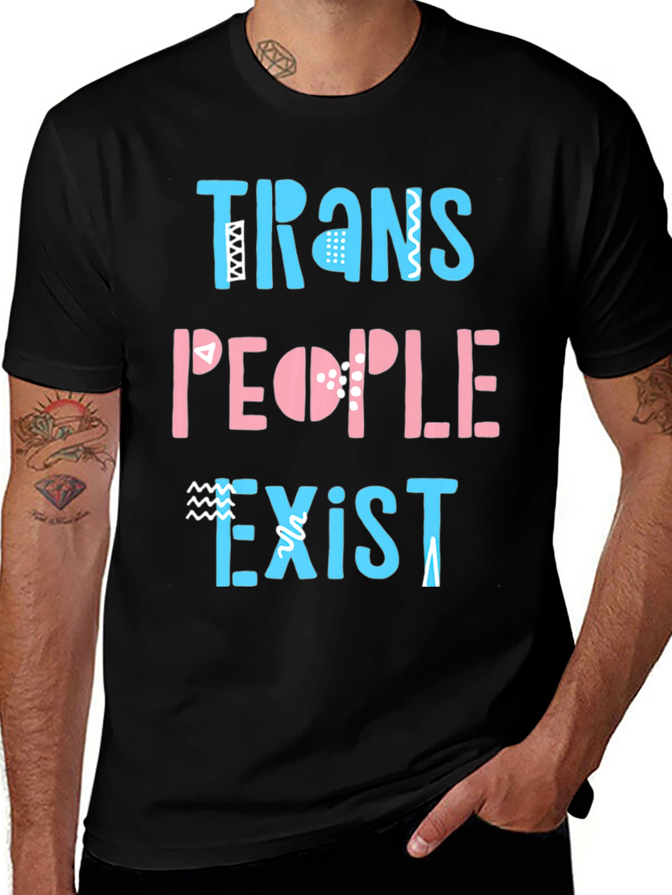 Trans People Exist Graphic Tee