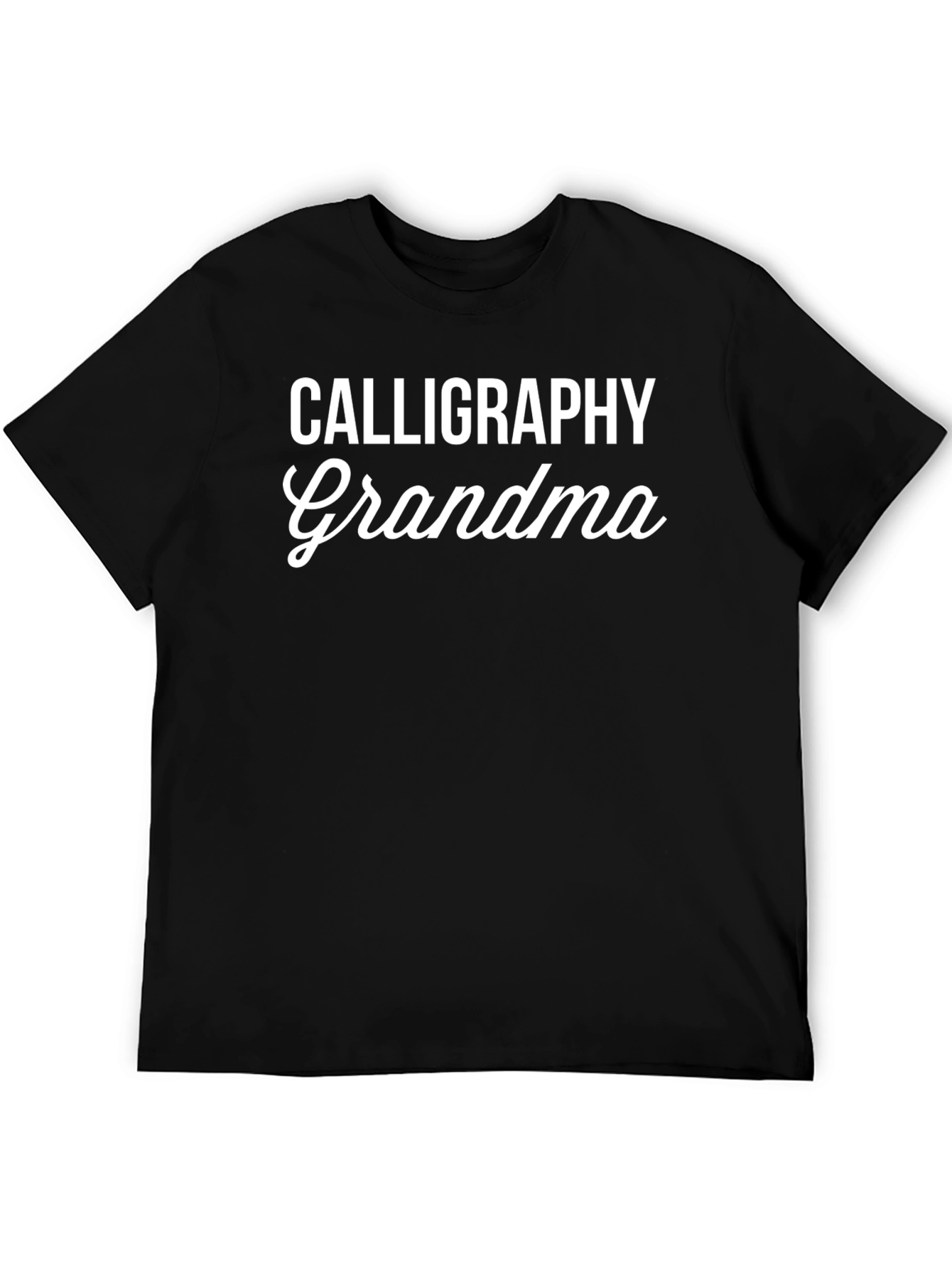 Calligraphy Grandma T-Shirt - Black