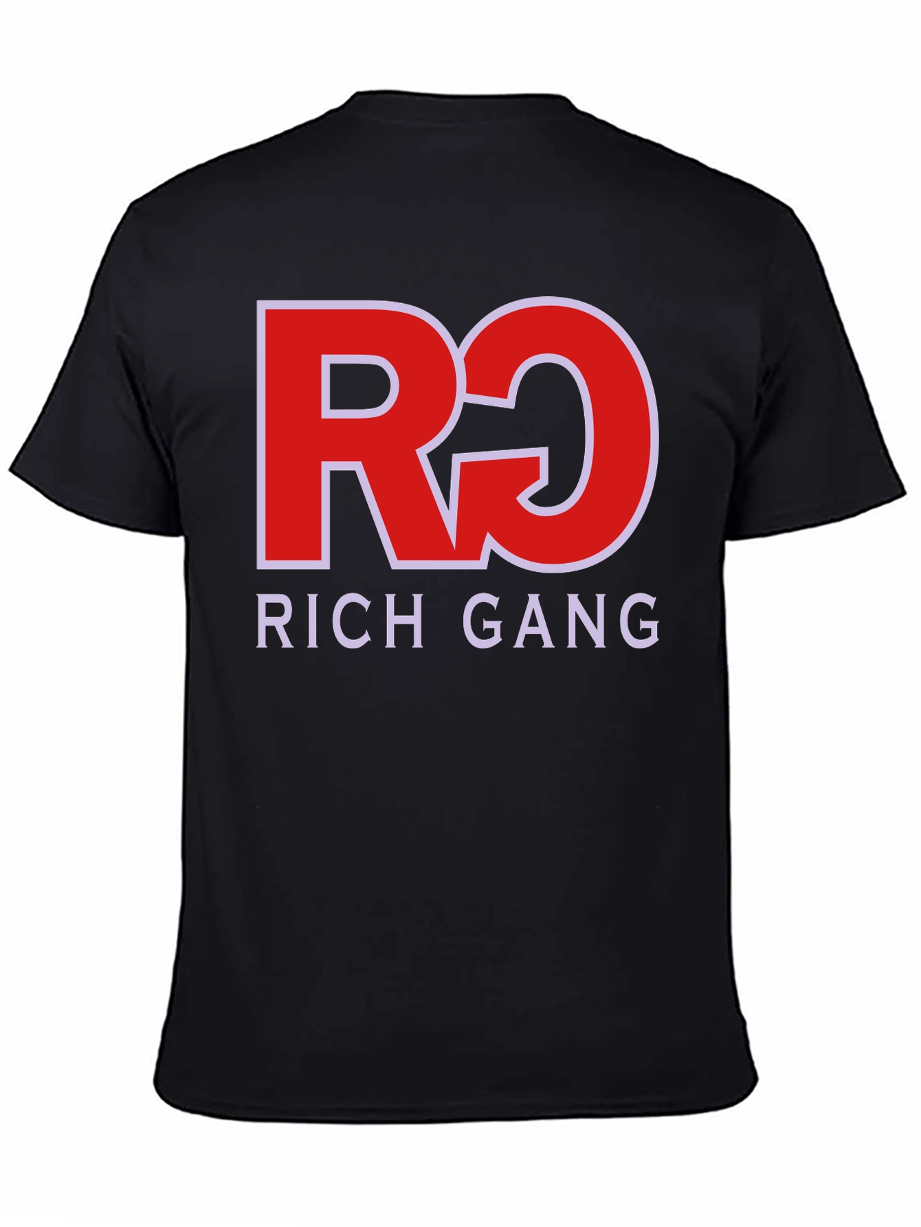 Rich Gang Black T-Shirt Red/White Graphic