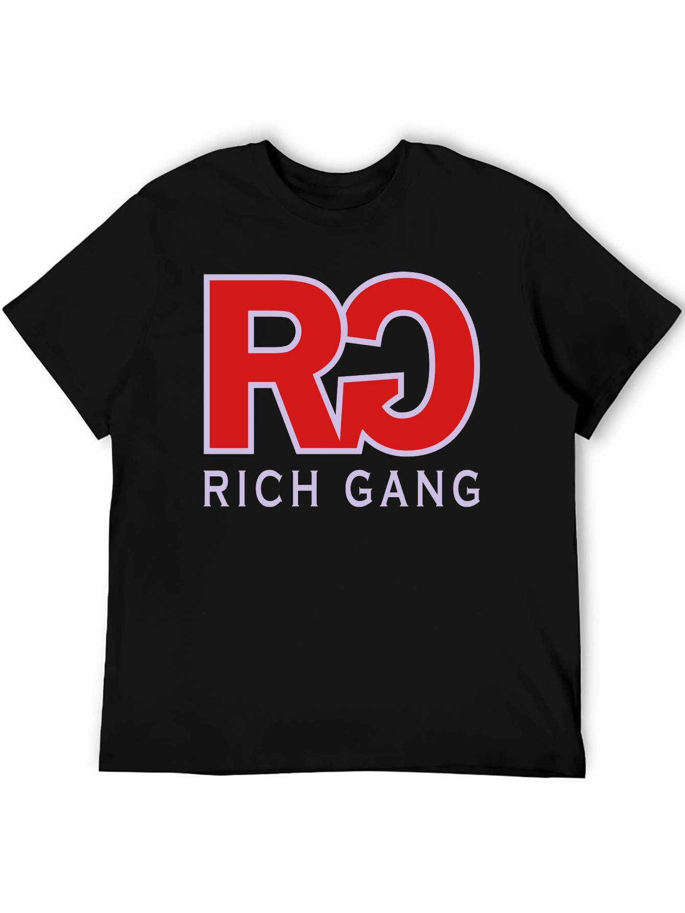 Rich Gang Black T-Shirt Red/White Graphic