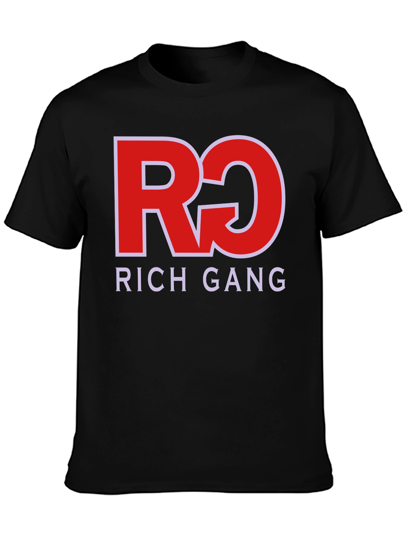 Rich Gang Black T-Shirt Red/White Graphic