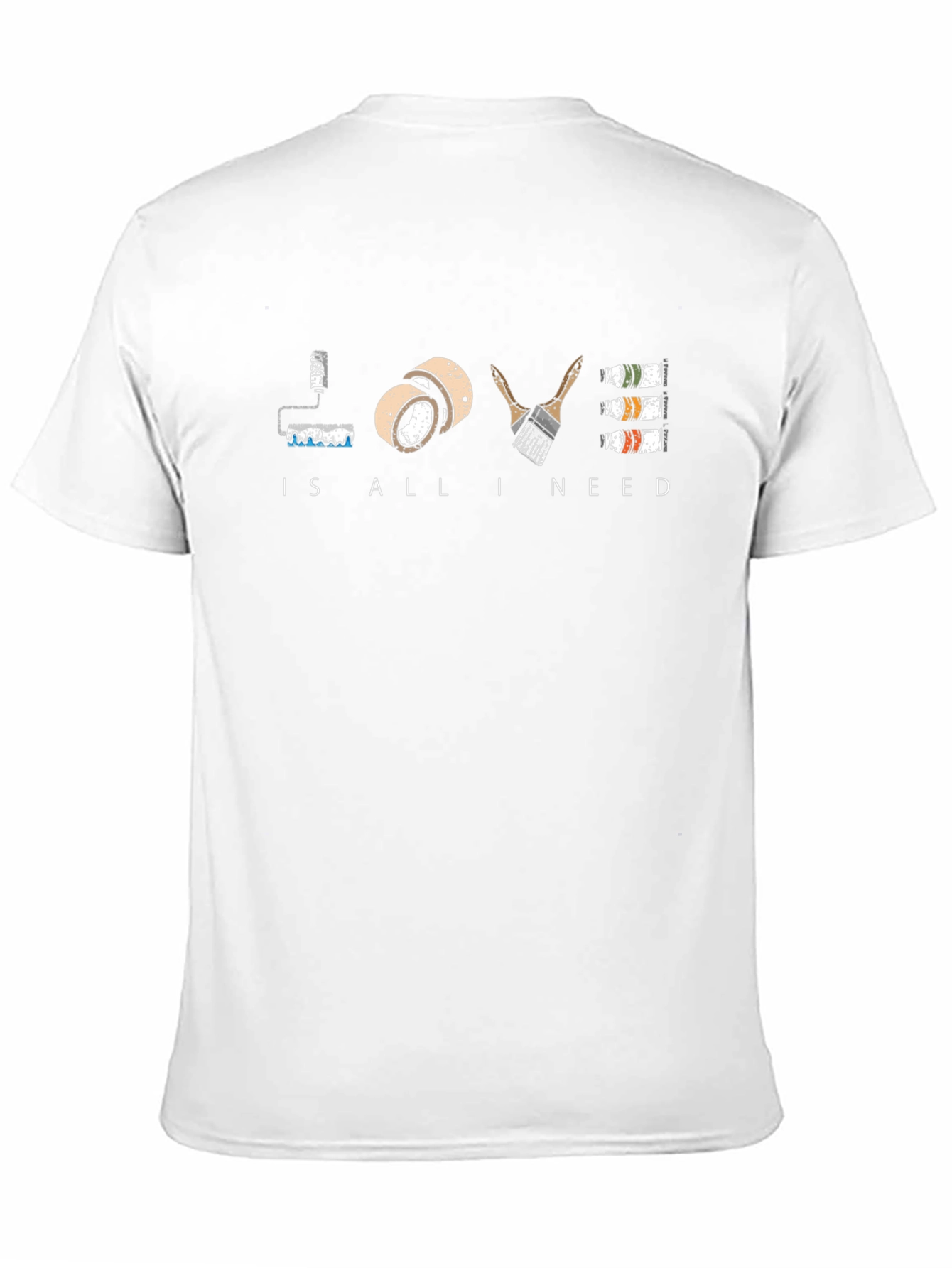 Painters Love Black T-Shirt - Art Supplies Design