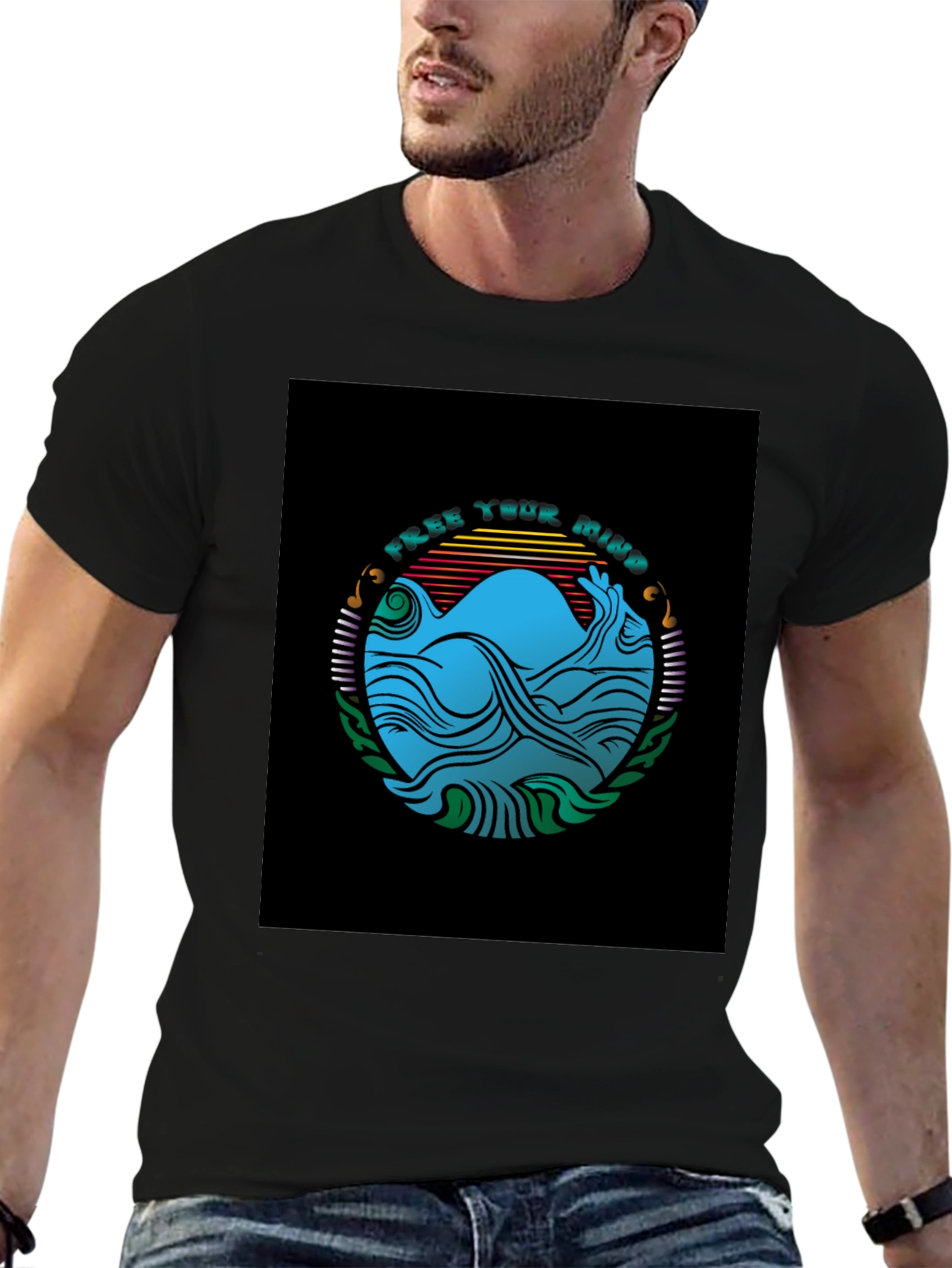 Free Your Mind Graphic Tee - Black T-Shirt