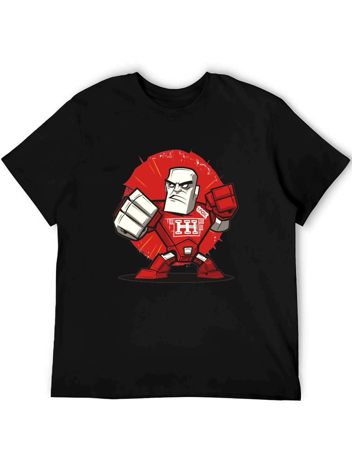 Robot Warrior Graphic Tee - Black