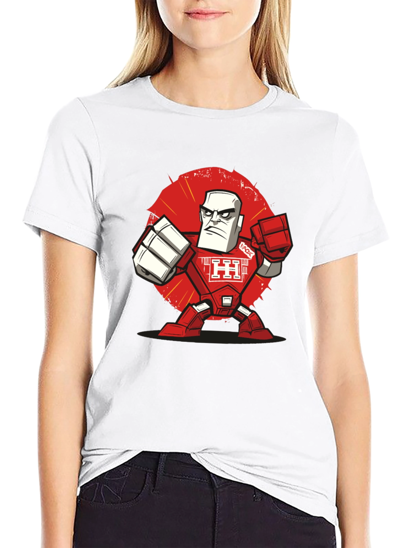 Robot Warrior Graphic Tee - Black