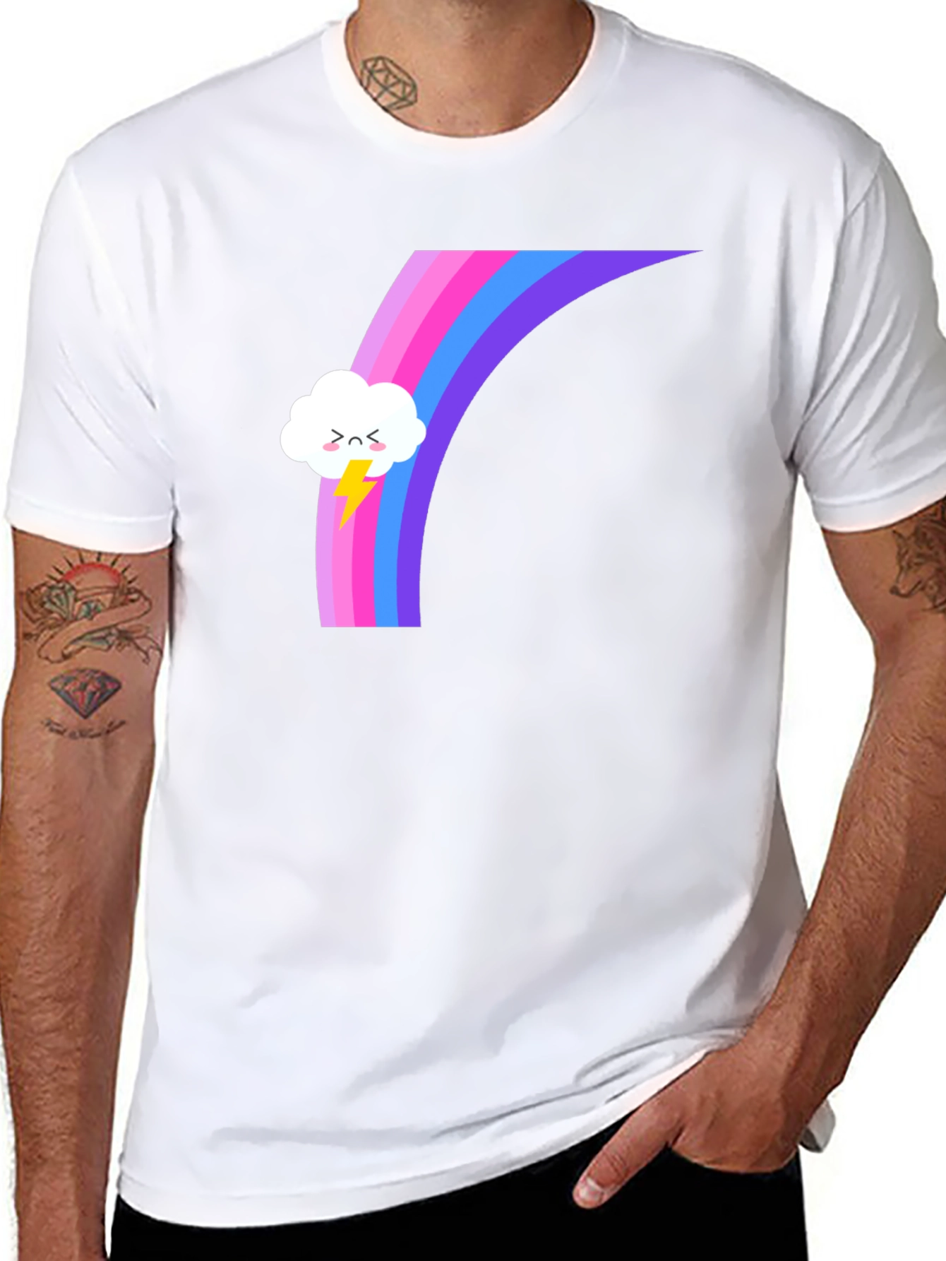 Rainbow Cloud T-Shirt - Stylish and Unique Design