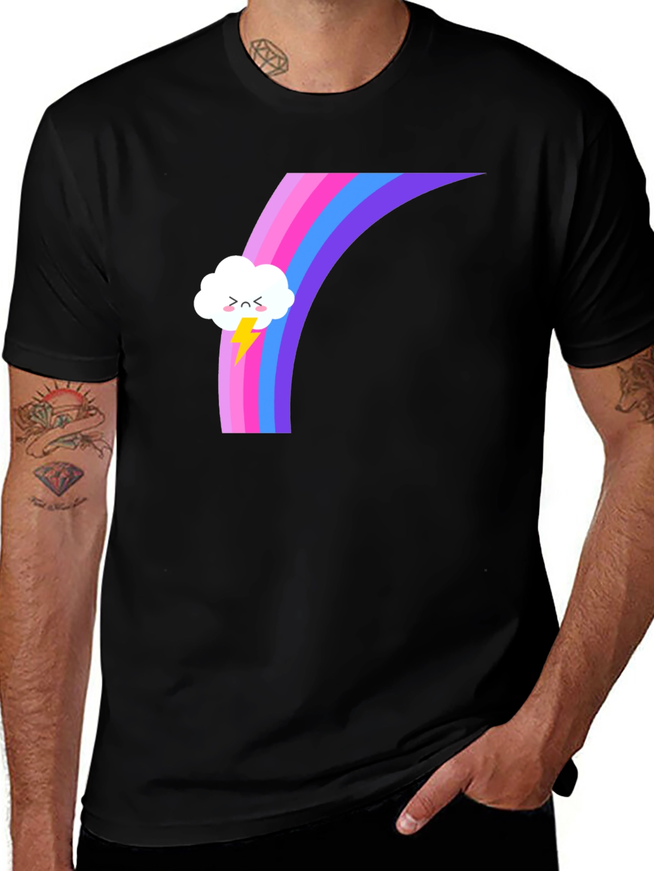 Rainbow Cloud T-Shirt - Stylish and Unique Design