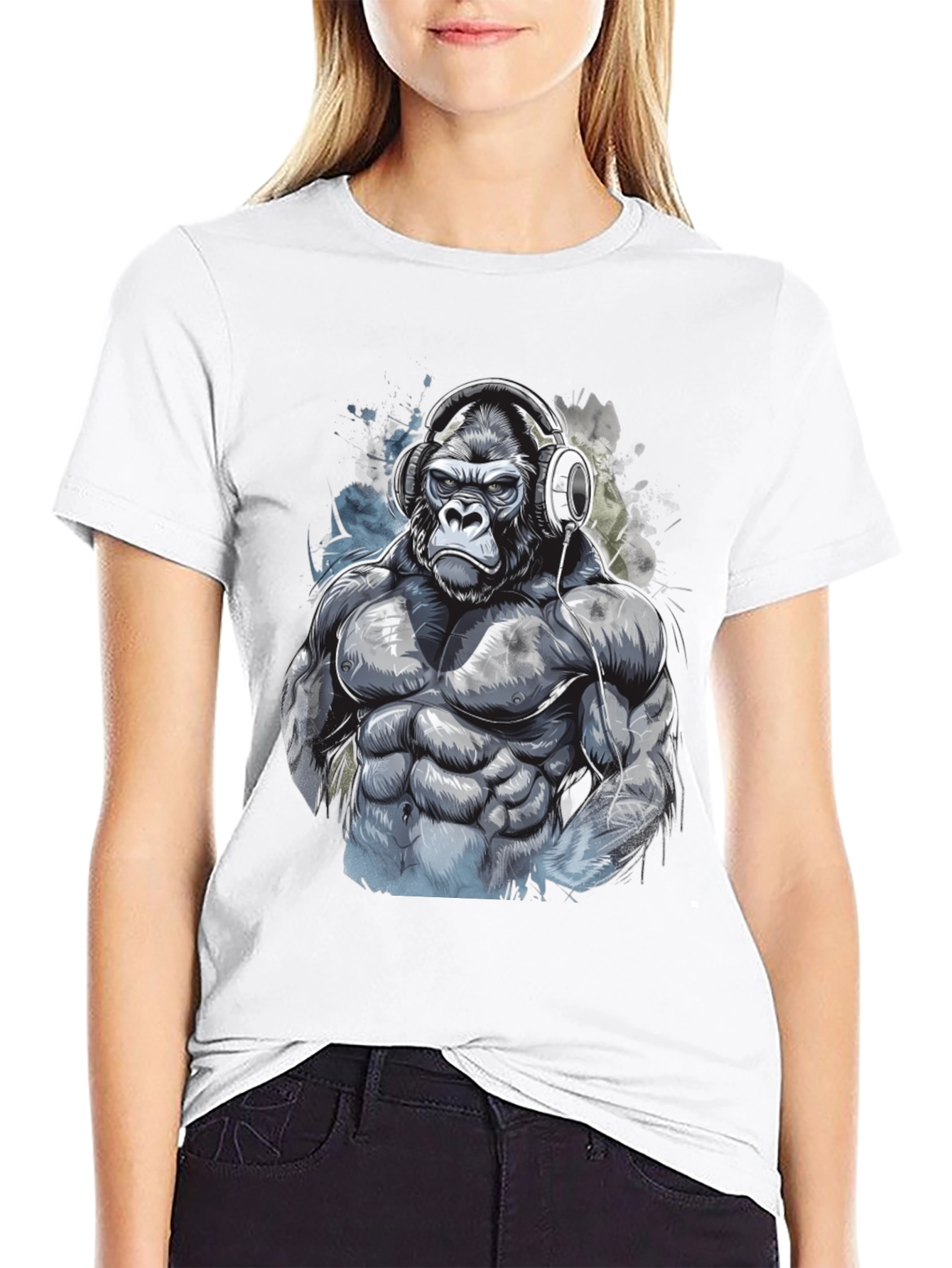 Gorilla Gym T-Shirt - Black Graphic Tee