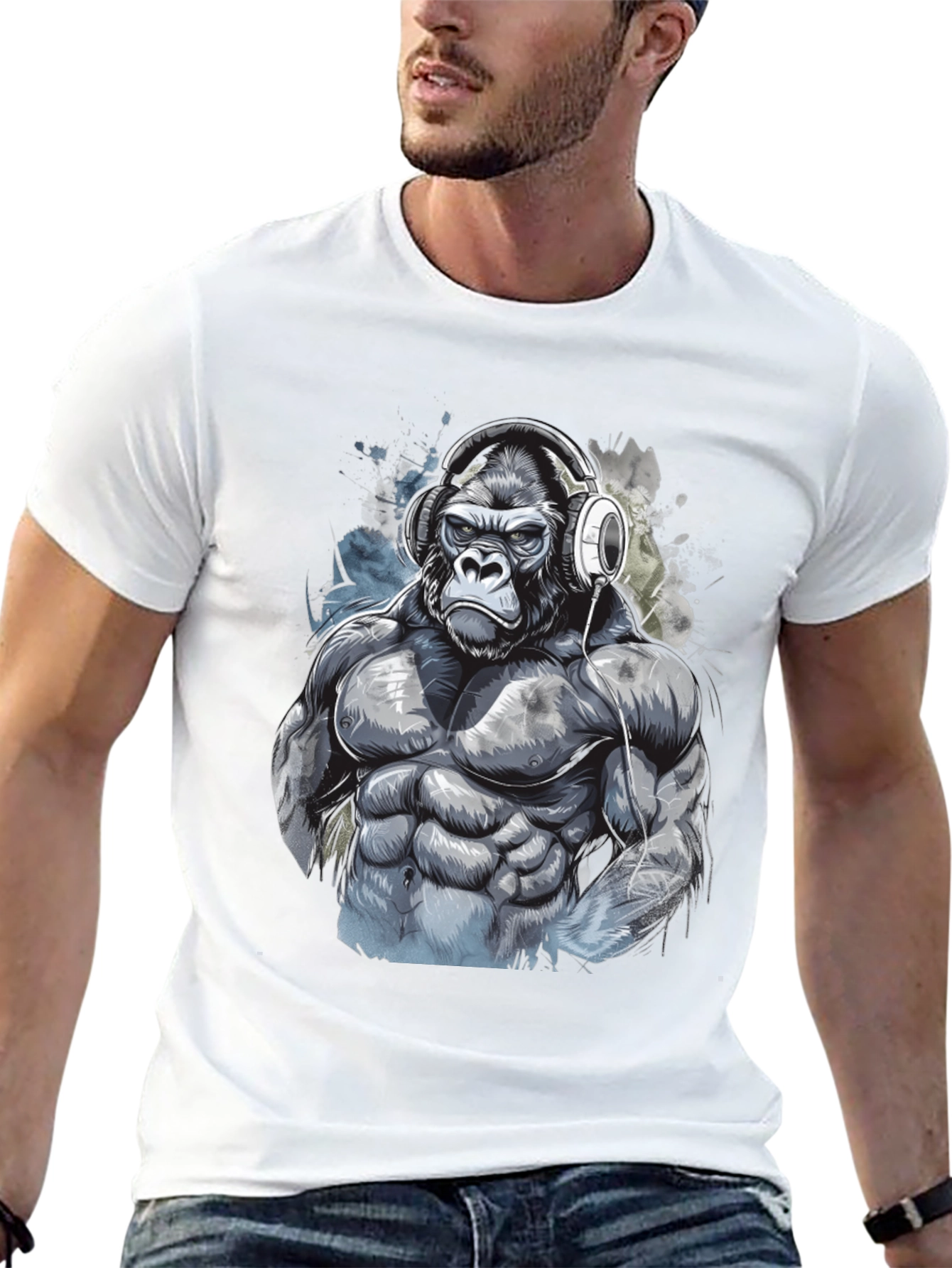 Gorilla Gym T-Shirt - Black Graphic Tee