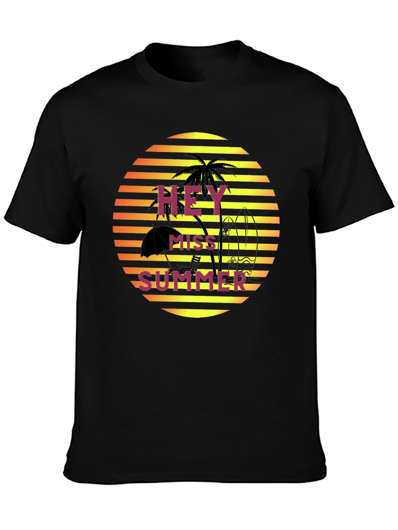 Hey Miss Summer T-Shirt - Tropical Beach Vacation Style