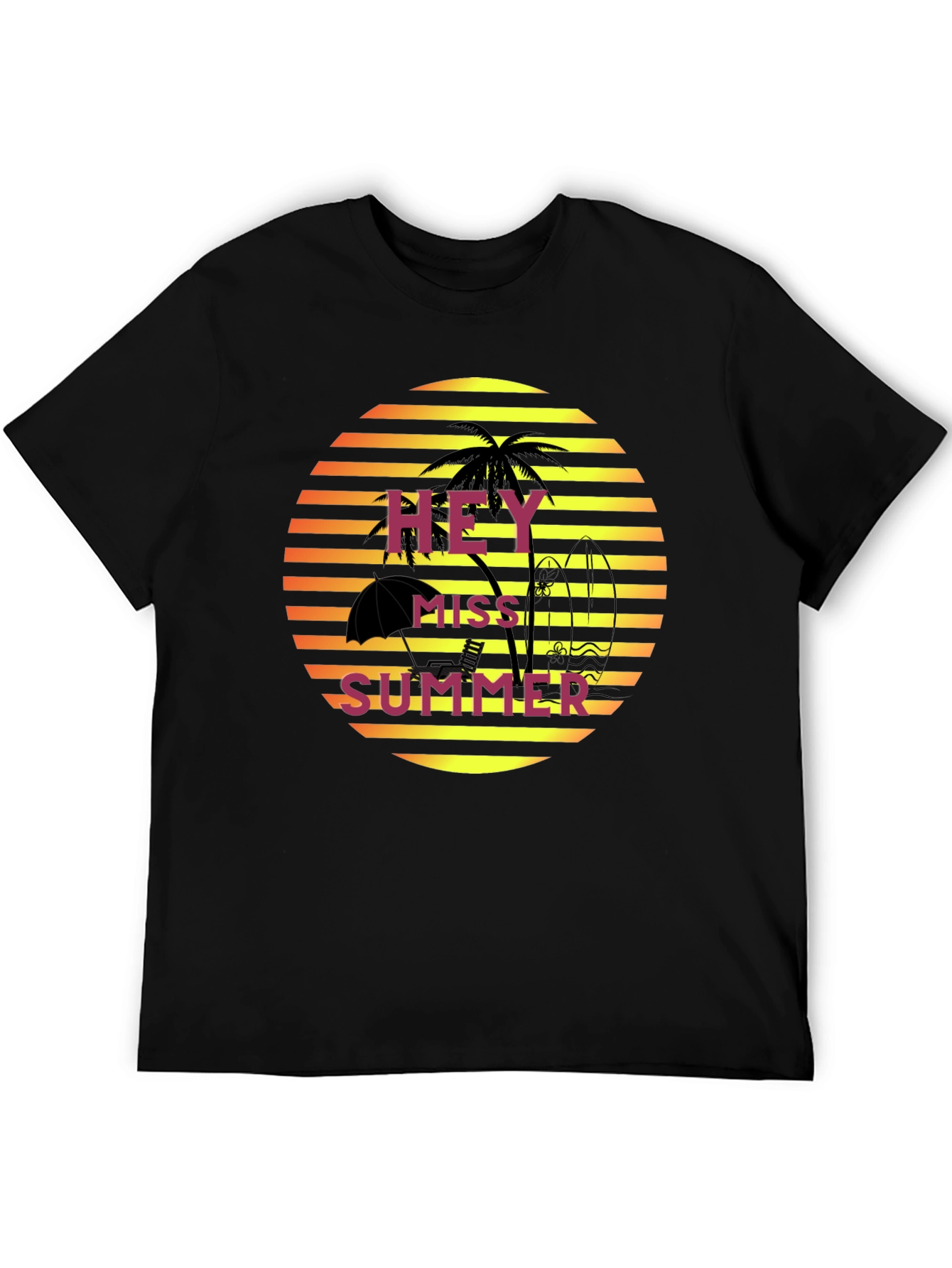 Hey Miss Summer T-Shirt - Tropical Beach Vacation Style