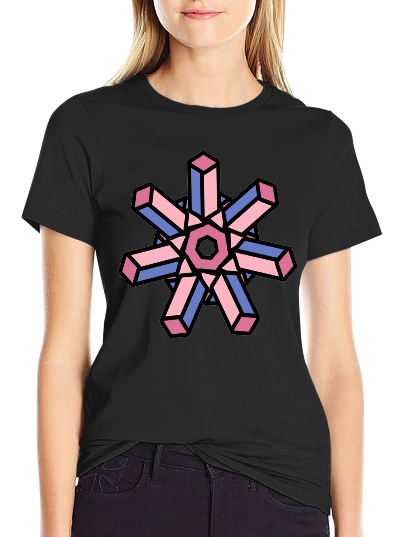 Geometric Illusion T-Shirt - Abstract Art Tee