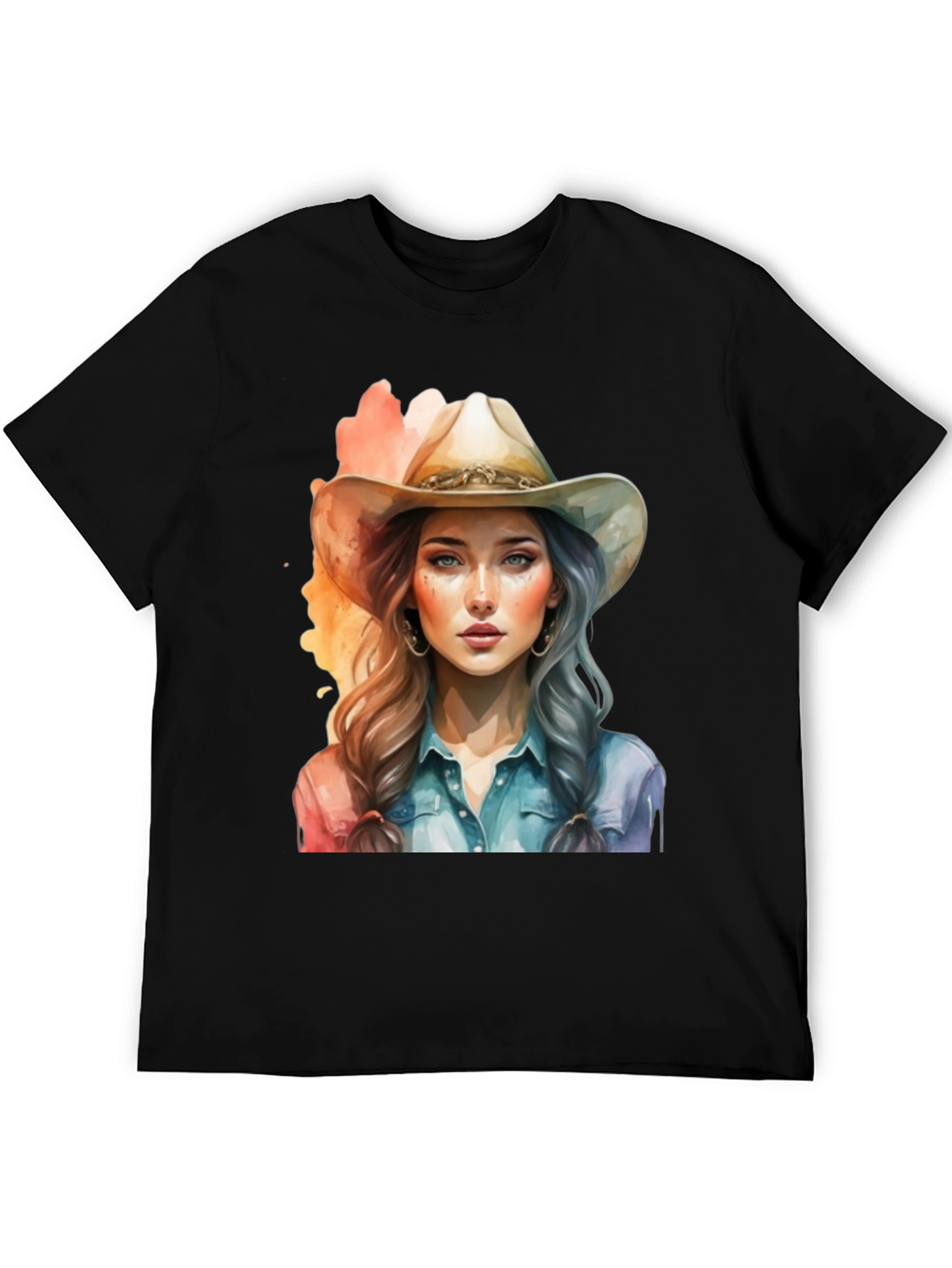 Cowgirl Graphic Tee - Western Style Cotton T-Shirt