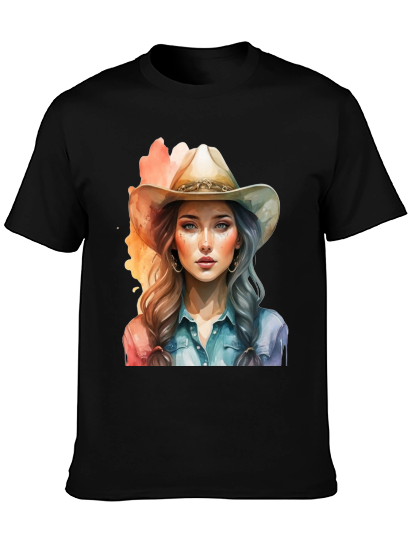 Cowgirl Graphic Tee - Western Style Cotton T-Shirt