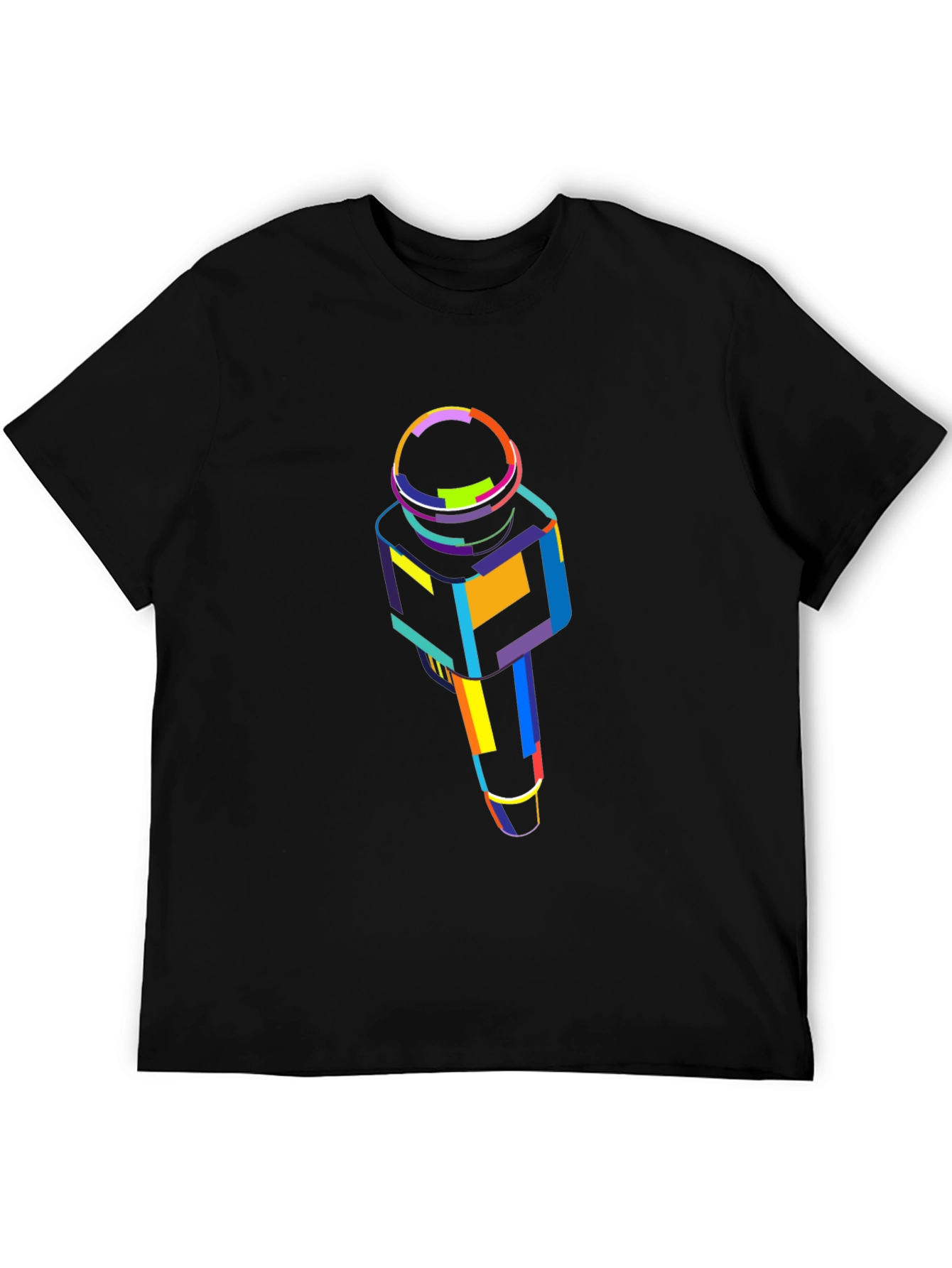 Abstract Microphone Graphic Tee - Bold Style
