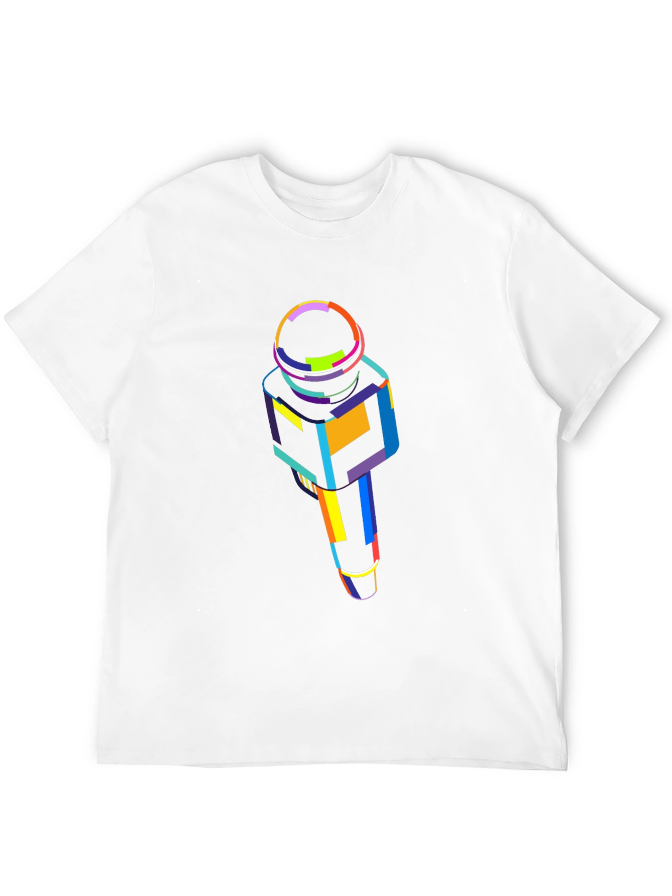 Abstract Microphone Graphic Tee - Bold Style